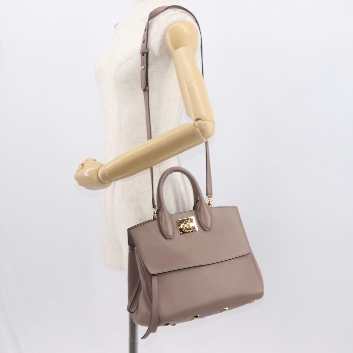 Salvatore Ferragamo Salvatore Ferragamo Studio Satchel Leather Size ONE SIZE - 15 Thumbnail
