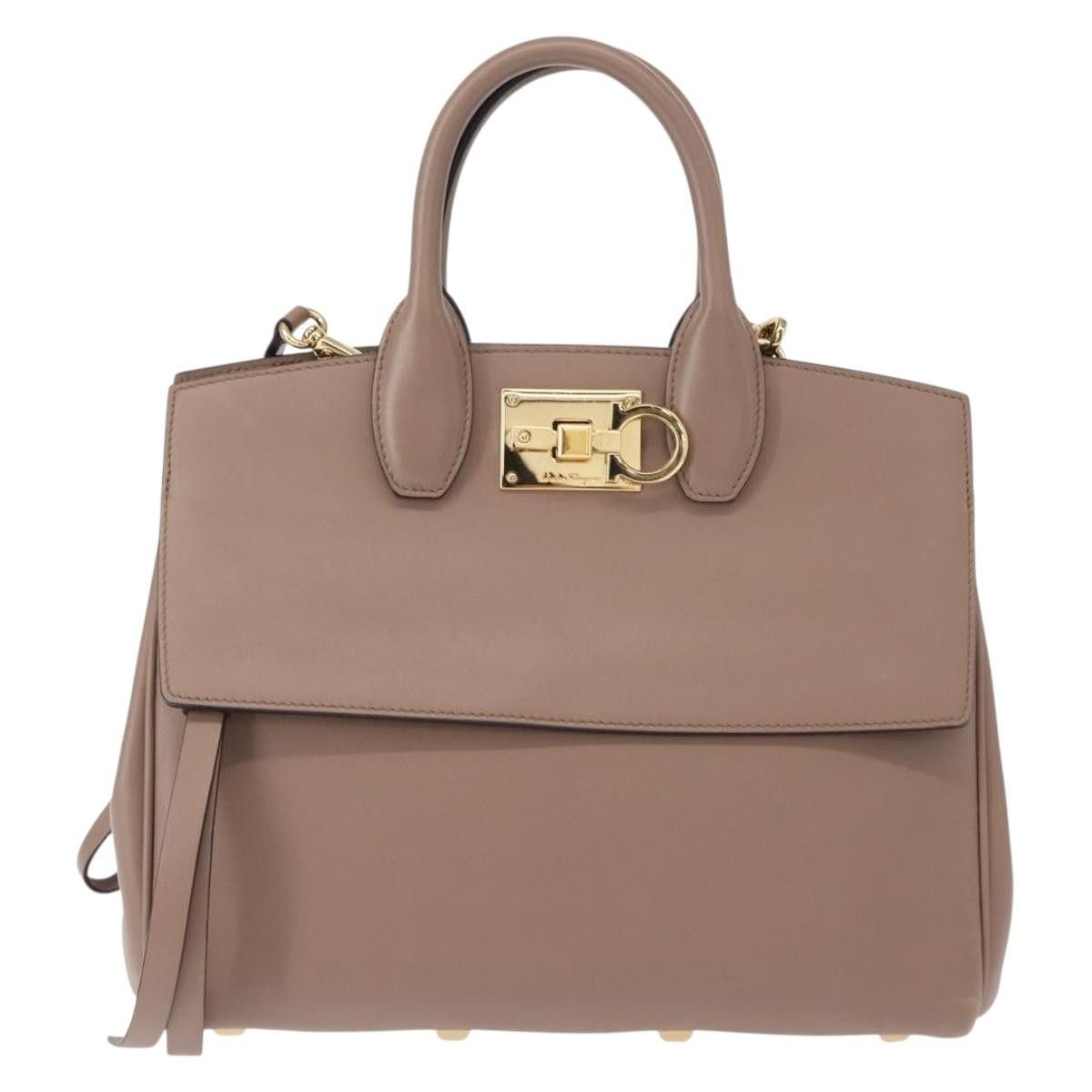 Salvatore Ferragamo Salvatore Ferragamo Studio Satchel Leather Size ONE SIZE - 16 Thumbnail