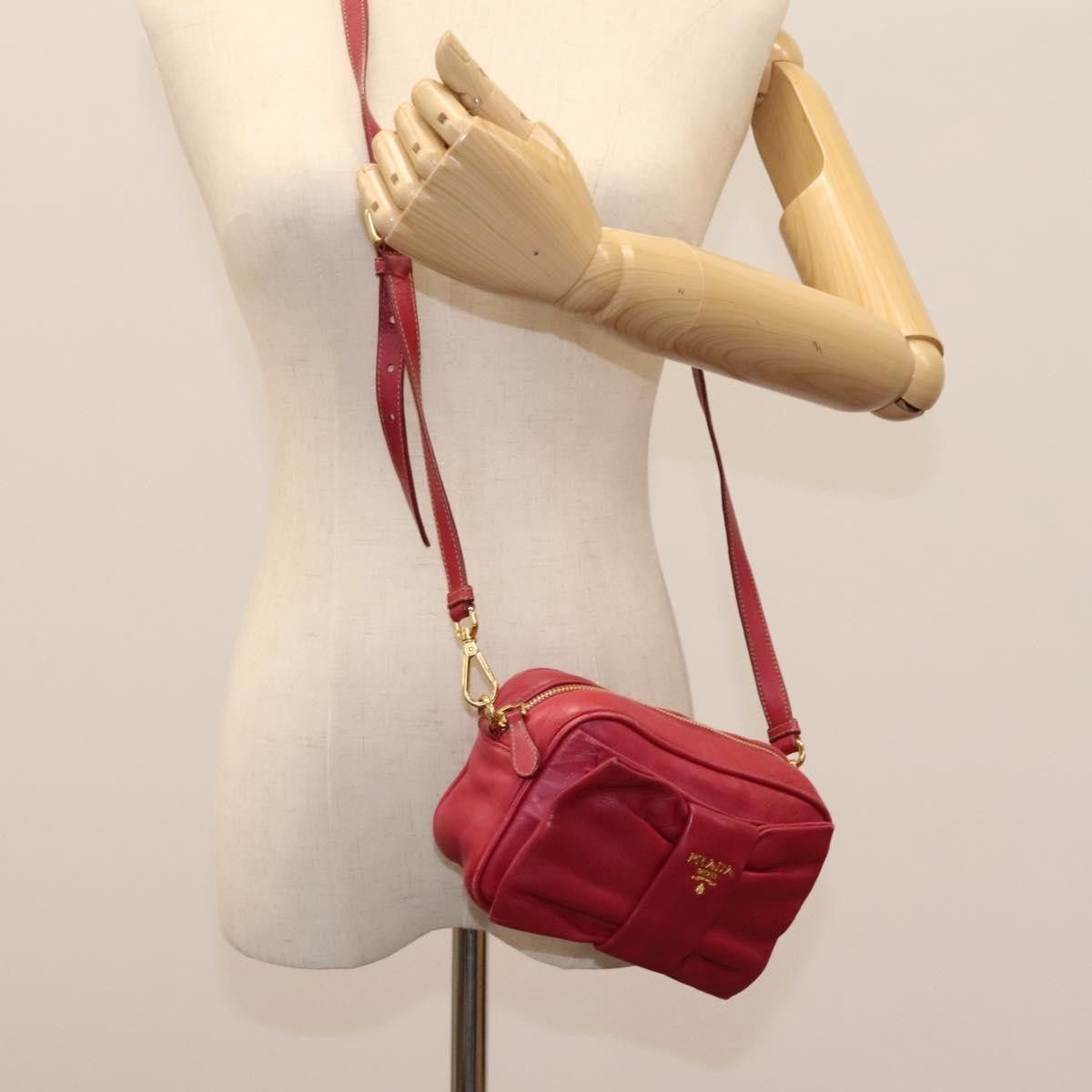 Prada Prada Bow Camera Crossbody Bag Nappa Leather Size ONE SIZE - 14 Thumbnail