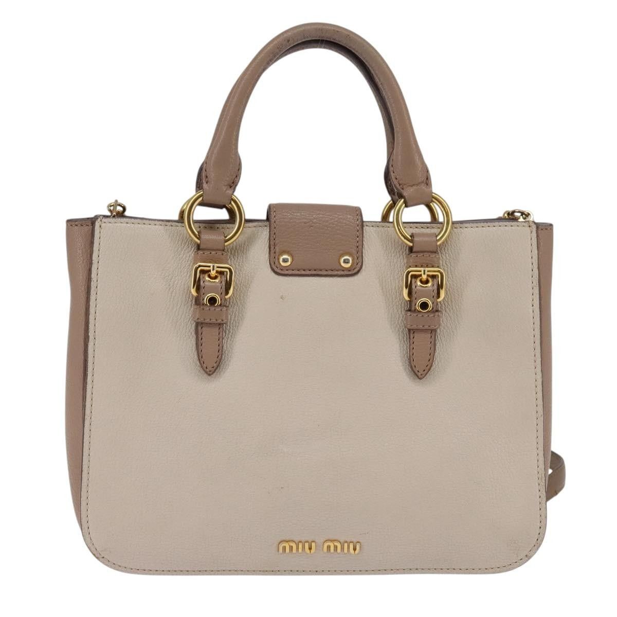 Miu Miu Miu Miu Madras Convertible Lock Tote Leather Size ONE SIZE - 2 Thumbnail