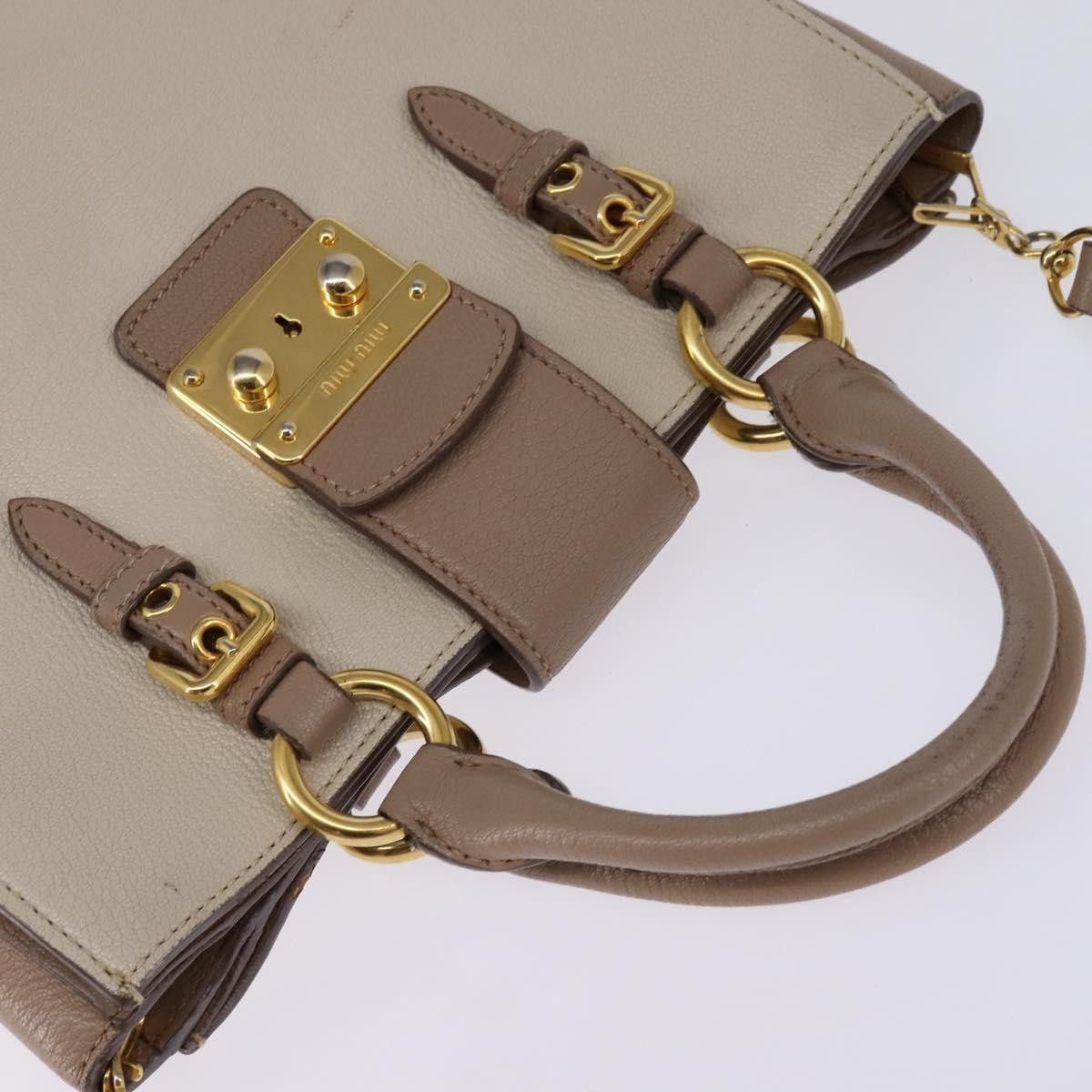 Miu Miu Miu Miu Madras Convertible Lock Tote Leather Size ONE SIZE - 7 Thumbnail