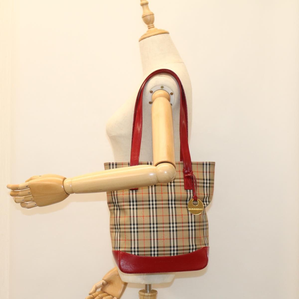 Burberry Burberry Nova Check Tote Nylon and Leather Size ONE SIZE - 11 Thumbnail