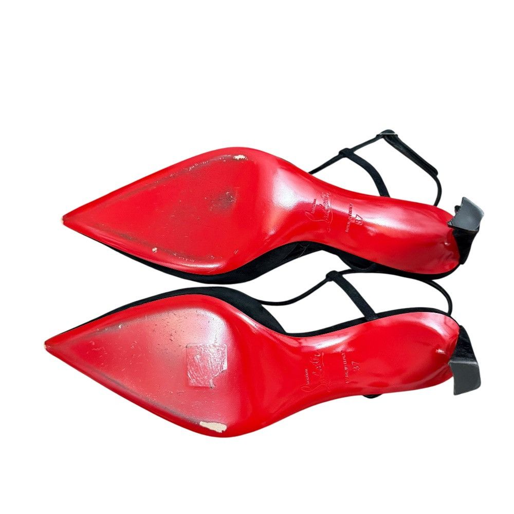 Christian Louboutin Christian Louboutin Christian Louboutin CONDOROLINE 55 Veau Velours Slingback Pumps Suede Shoes DUTY FREE for USA Size ONE SIZE - 7 Thumbnail