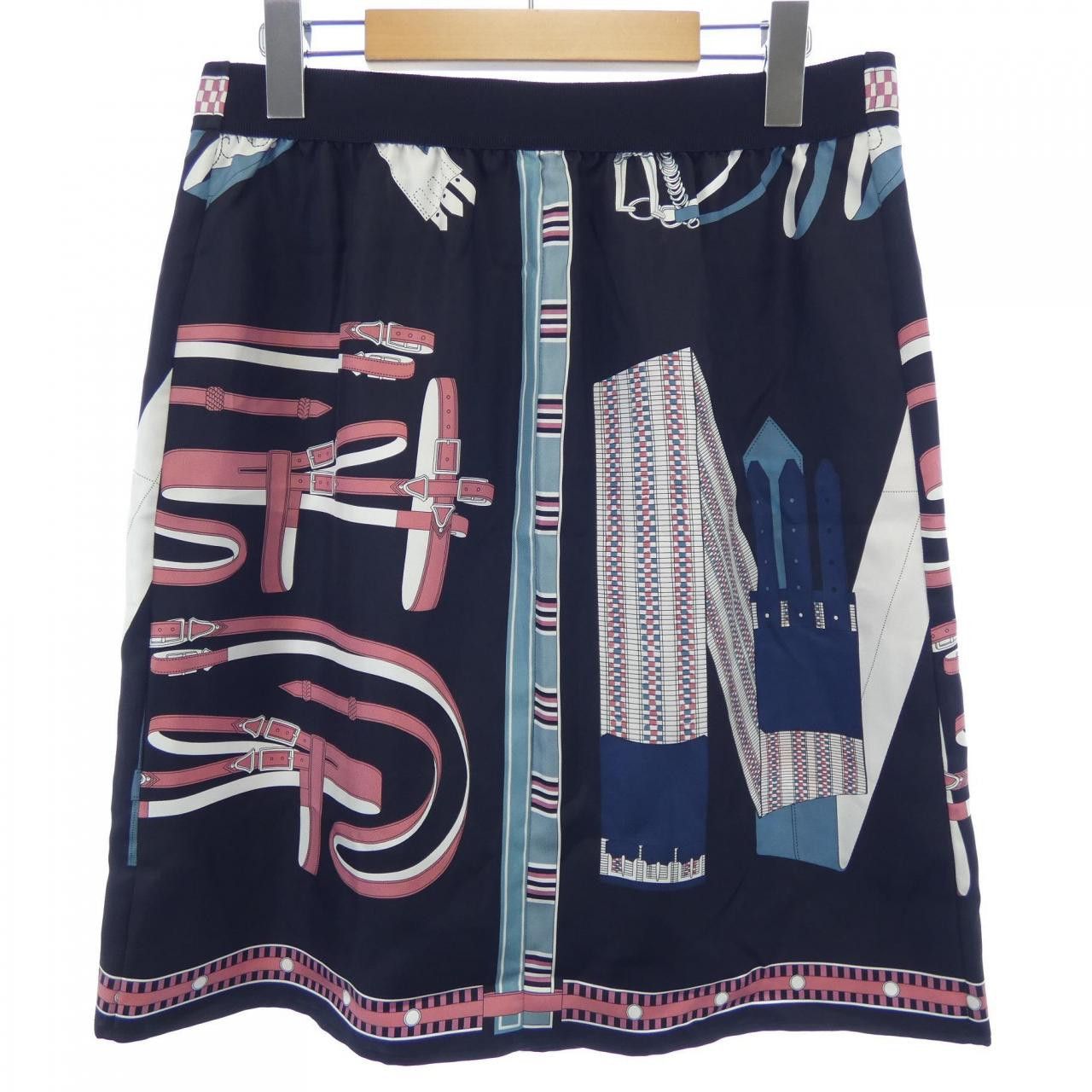 Hermes Hermes Hermes LETTRES EQUESTRES Silk Skirt Others Skirts DUTY FREE for USA Size ONE SIZE - 2 Thumbnail