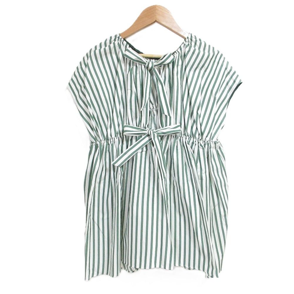 Other Other Drawer SI/CO Stripe Silk Cotton Blouse Cotton Tops DUTY FREE for USA Size ONE SIZE - 2 Thumbnail
