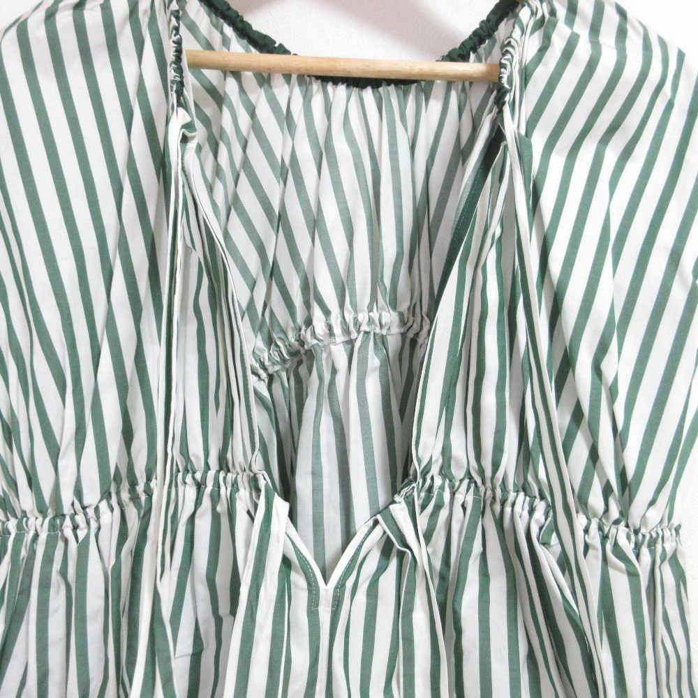 Other Other Drawer SI/CO Stripe Silk Cotton Blouse Cotton Tops DUTY FREE for USA Size ONE SIZE - 4 Thumbnail