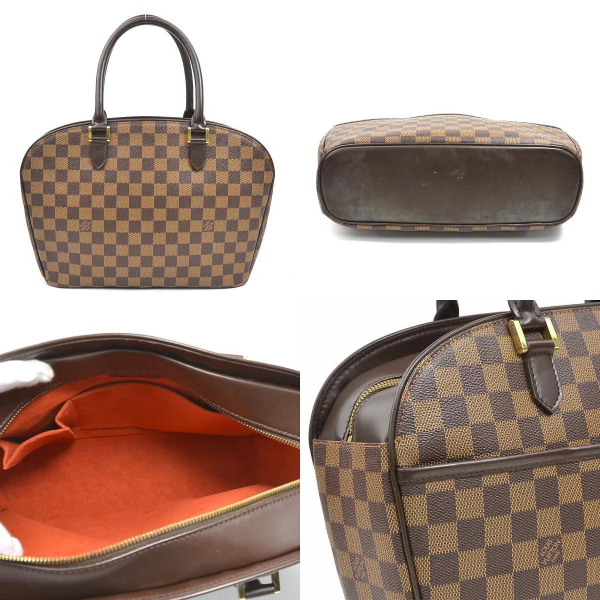 Louis Vuitton Louis Vuitton Damier Saria Horizontal Handbag in Canvas and Ebene Leather, Women's, N51282 (h31658a) Size ONE SIZE - 3 Thumbnail