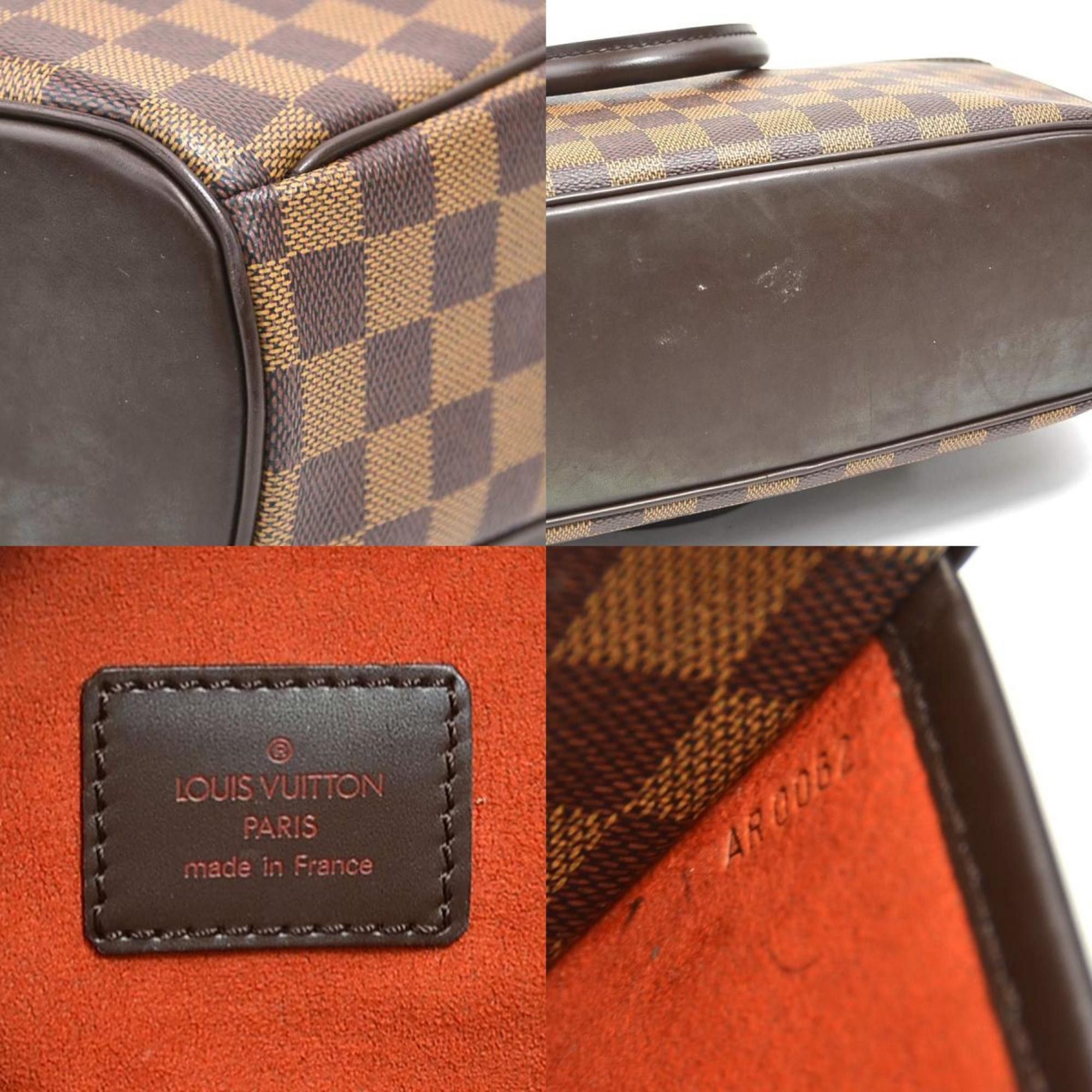 Louis Vuitton Louis Vuitton Damier Saria Horizontal Handbag in Canvas and Ebene Leather, Women's, N51282 (h31658a) Size ONE SIZE - 5 Thumbnail