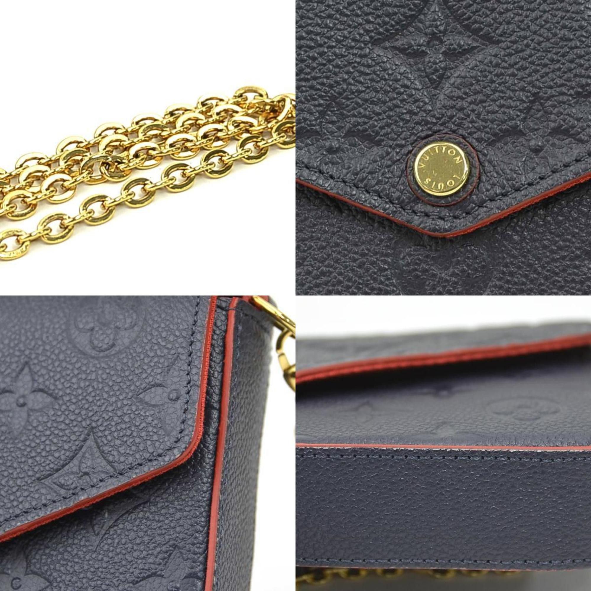 Louis Vuitton Louis Vuitton Monogram Empreinte Shoulder Bag, Chain Wallet, and Pochette Felice in Navy Gold, Women's, M64099 e61014k Size ONE SIZE - 4 Thumbnail