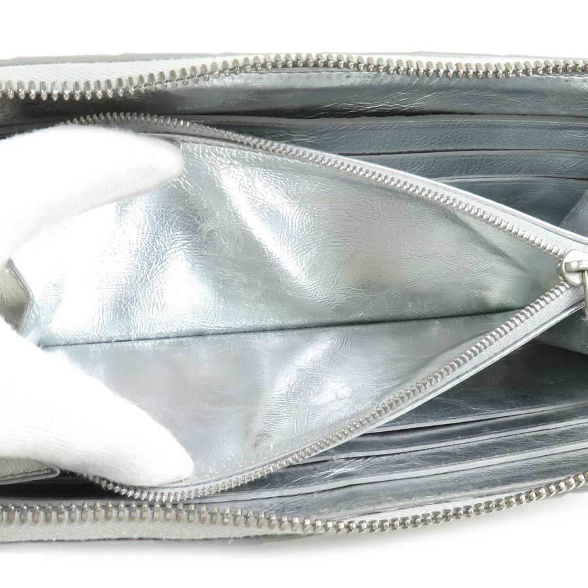 Bottega Veneta Bottega Veneta round long wallet in intrecciato leather silver for men and women, h31637g Size ONE SIZE - 4 Thumbnail