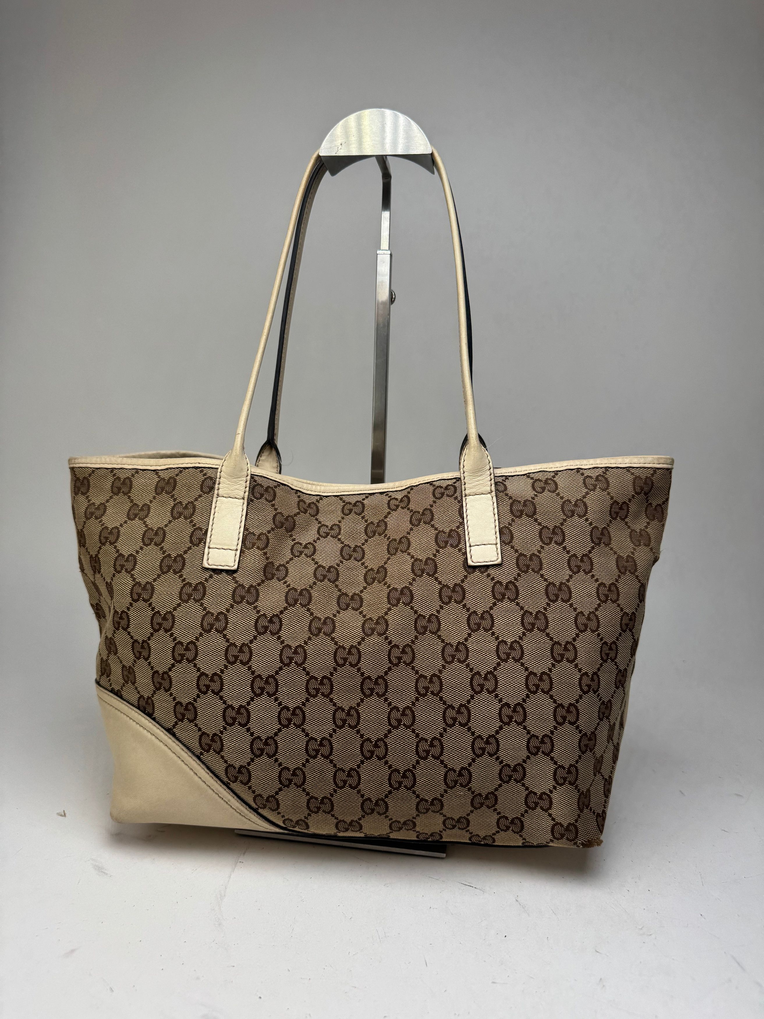 Gucci Vintage Monogram Tote Bag beige white Size ONE SIZE - 2 Thumbnail