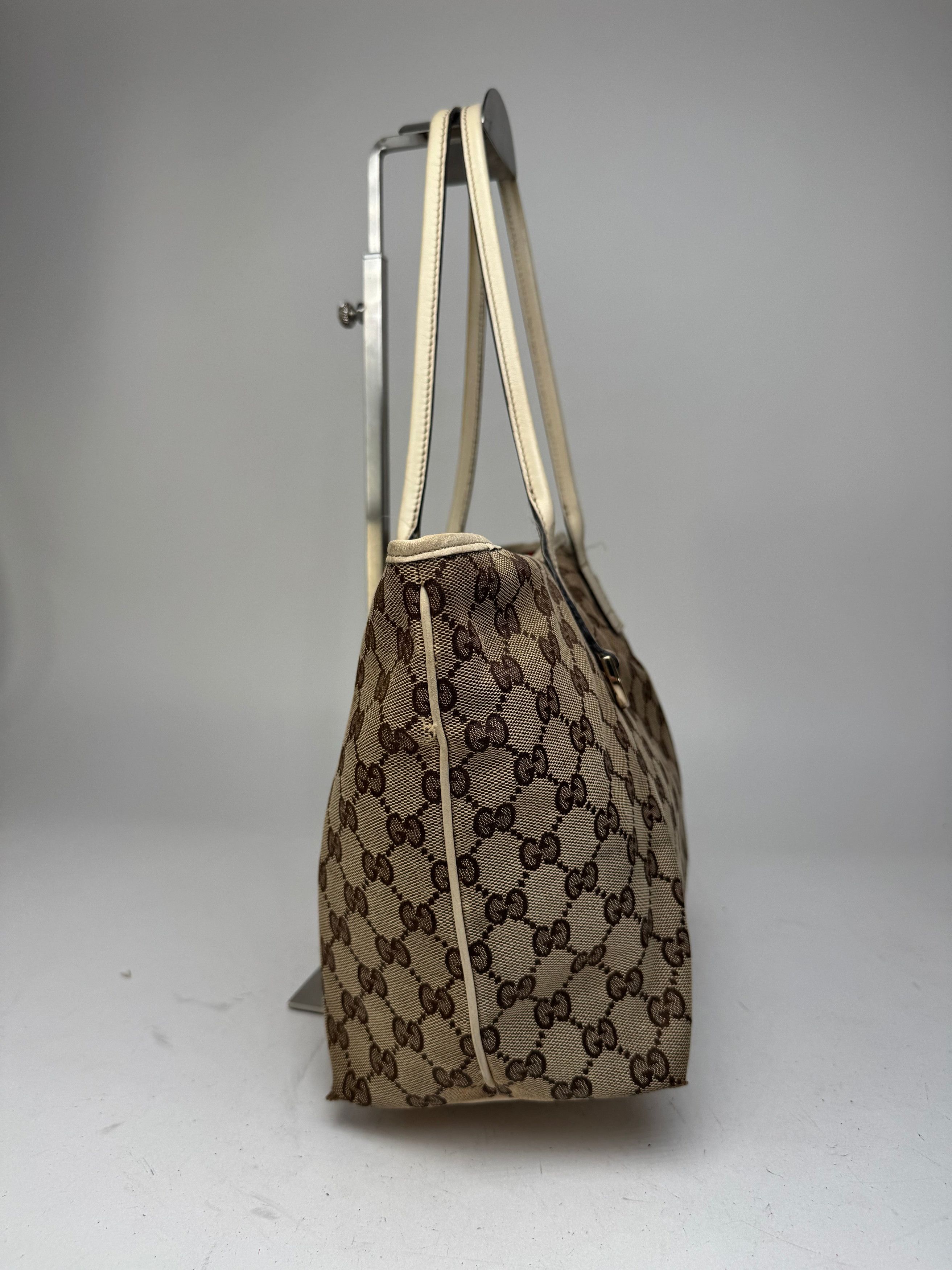Gucci Vintage Monogram Tote Bag beige white Size ONE SIZE - 8 Thumbnail
