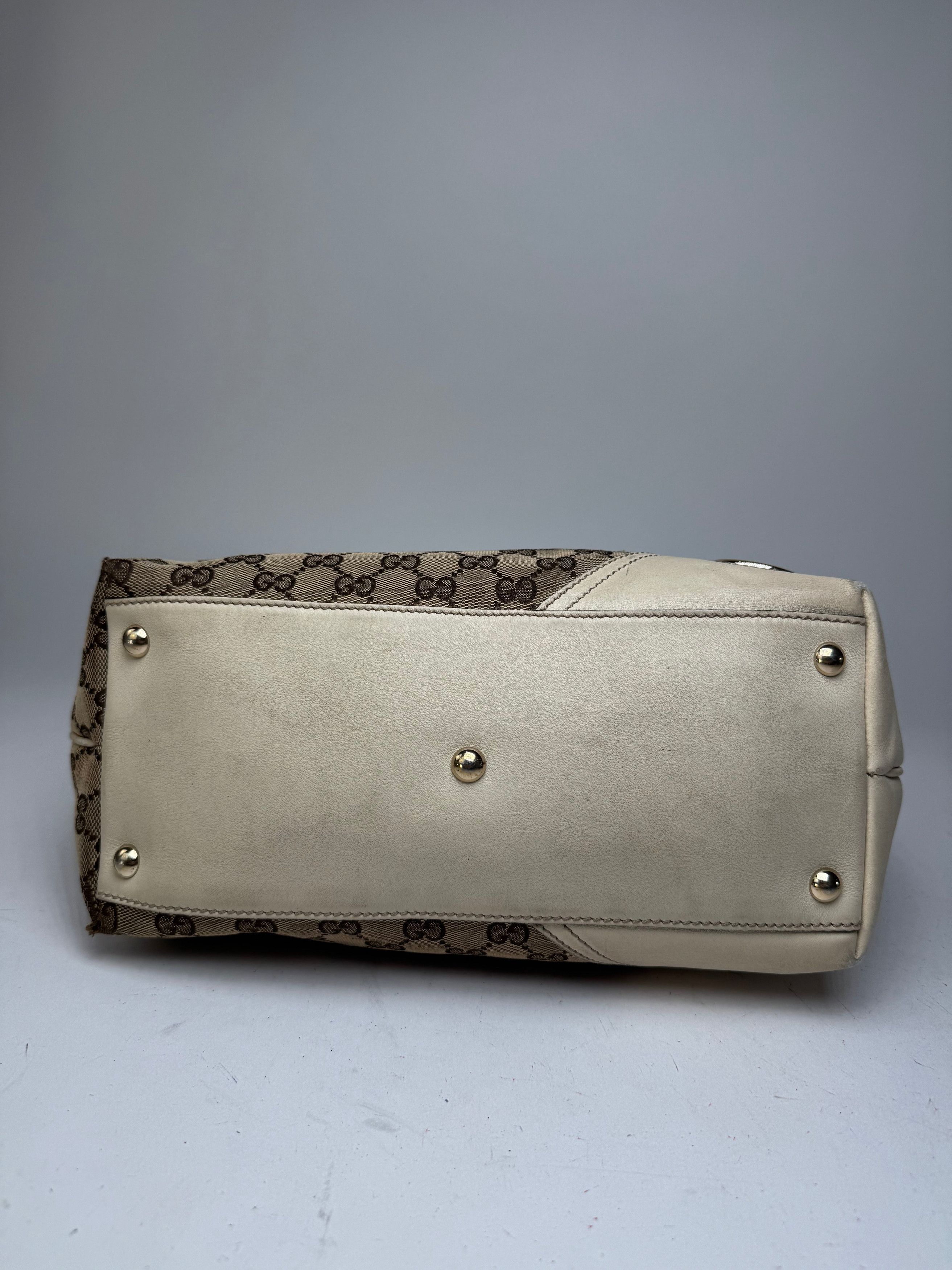 Gucci Vintage Monogram Tote Bag beige white Size ONE SIZE - 12 Thumbnail