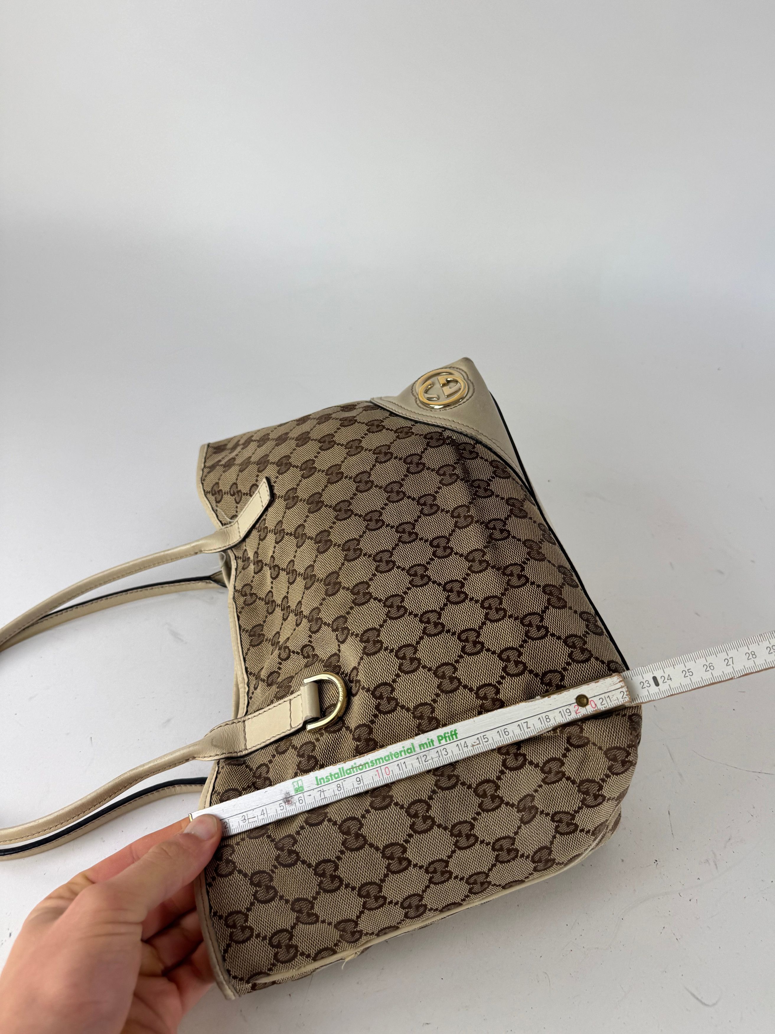 Gucci Vintage Monogram Tote Bag beige white Size ONE SIZE - 11 Thumbnail