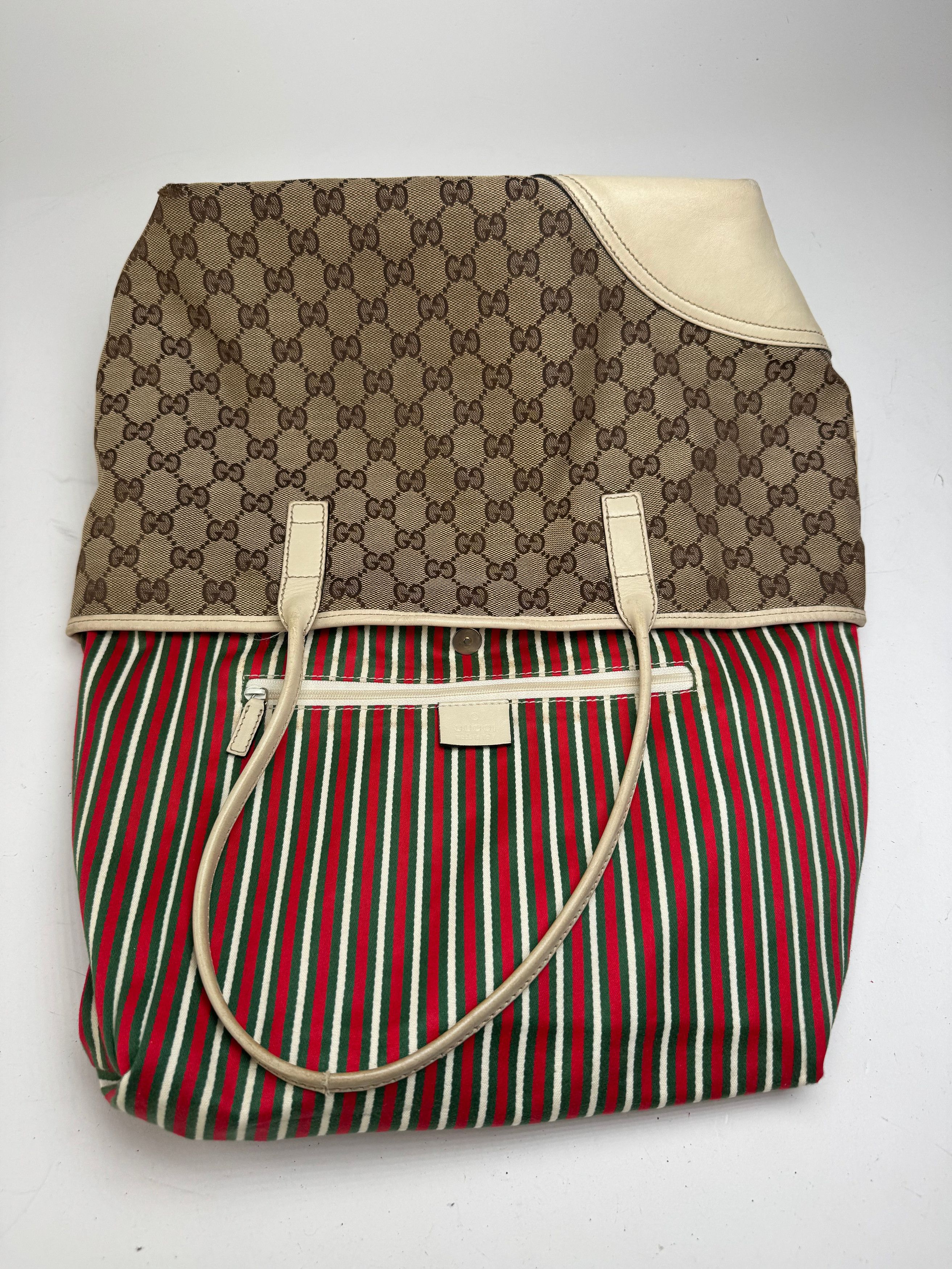 Gucci Vintage Monogram Tote Bag beige white Size ONE SIZE - 3 Thumbnail