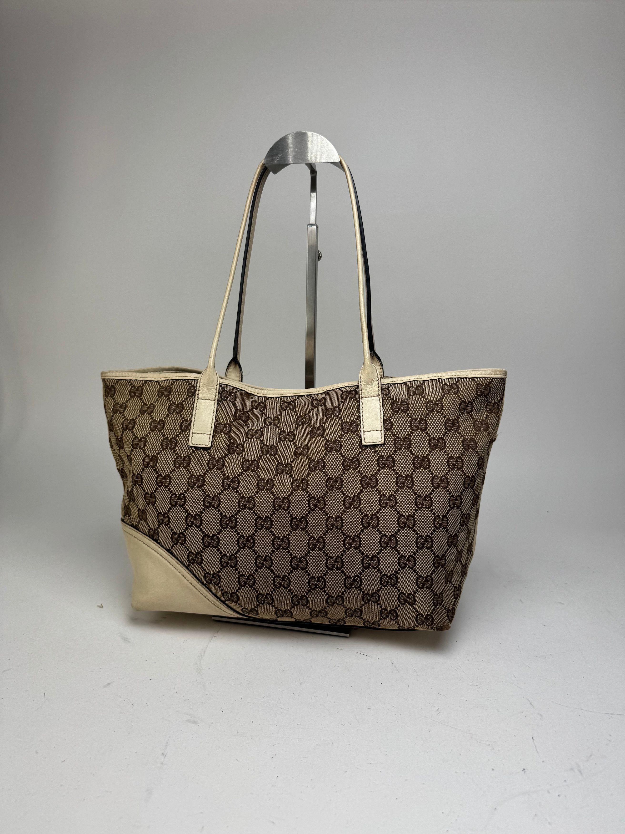 Gucci Vintage Monogram Tote Bag beige white Size ONE SIZE - 14 Thumbnail