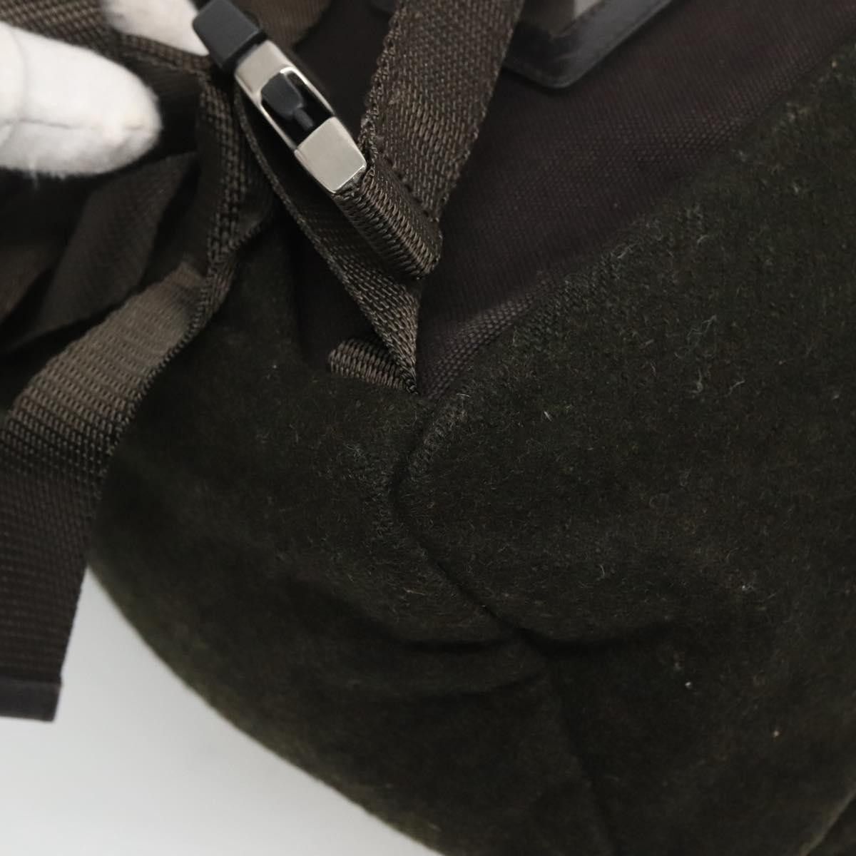 Prada Prada Single Buckle Pocket Backpack Wool Size ONE SIZE - 12 Thumbnail