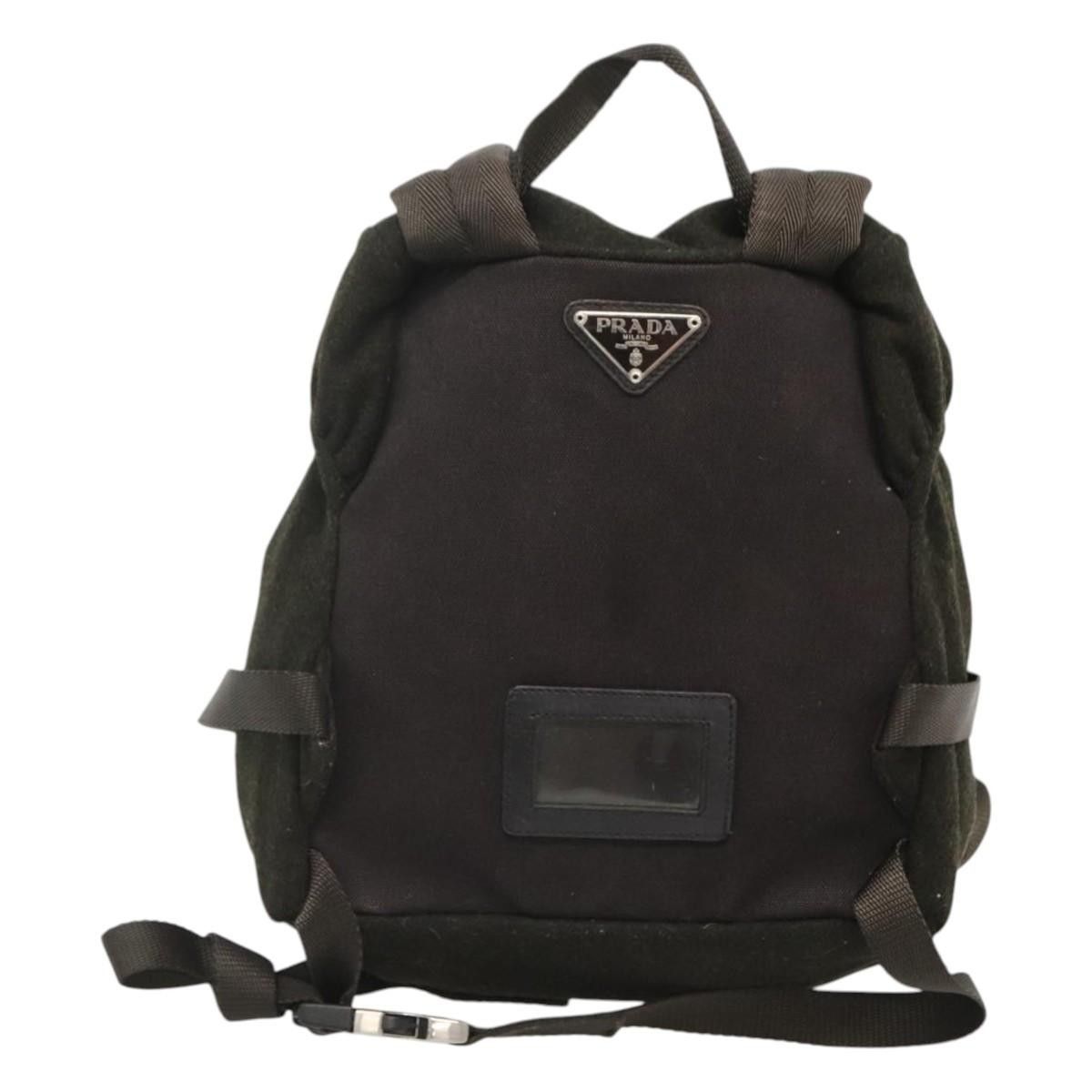 Prada Prada Single Buckle Pocket Backpack Wool Size ONE SIZE - 2 Thumbnail
