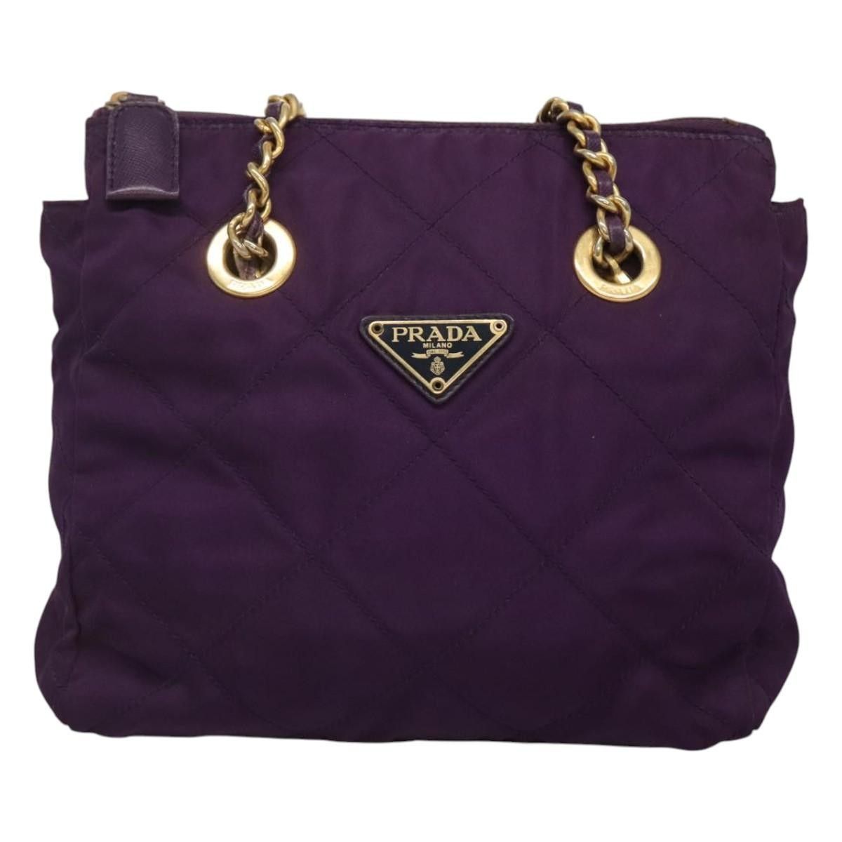 Prada Prada Chain Shoulder Bag Quilted Tessuto Size ONE SIZE - 19 Thumbnail