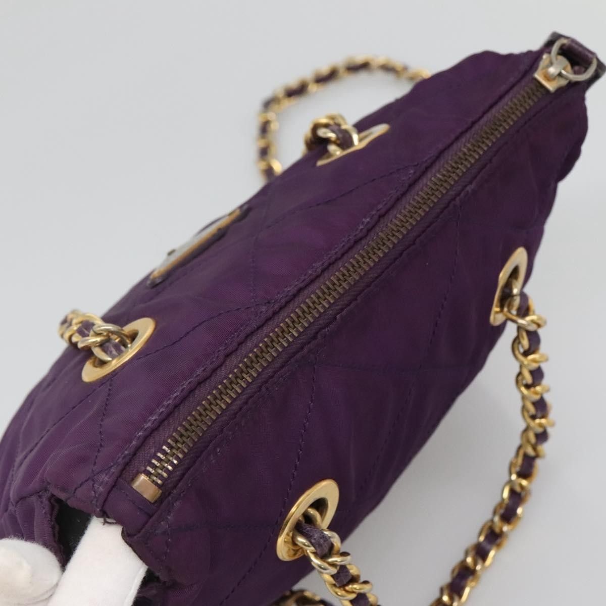 Prada Prada Chain Shoulder Bag Quilted Tessuto Size ONE SIZE - 16 Thumbnail