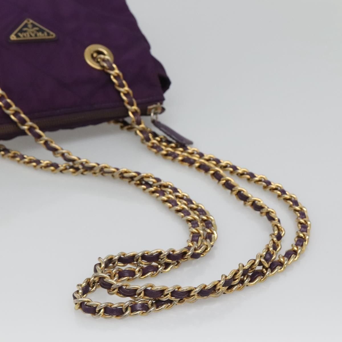 Prada Prada Chain Shoulder Bag Quilted Tessuto Size ONE SIZE - 8 Thumbnail