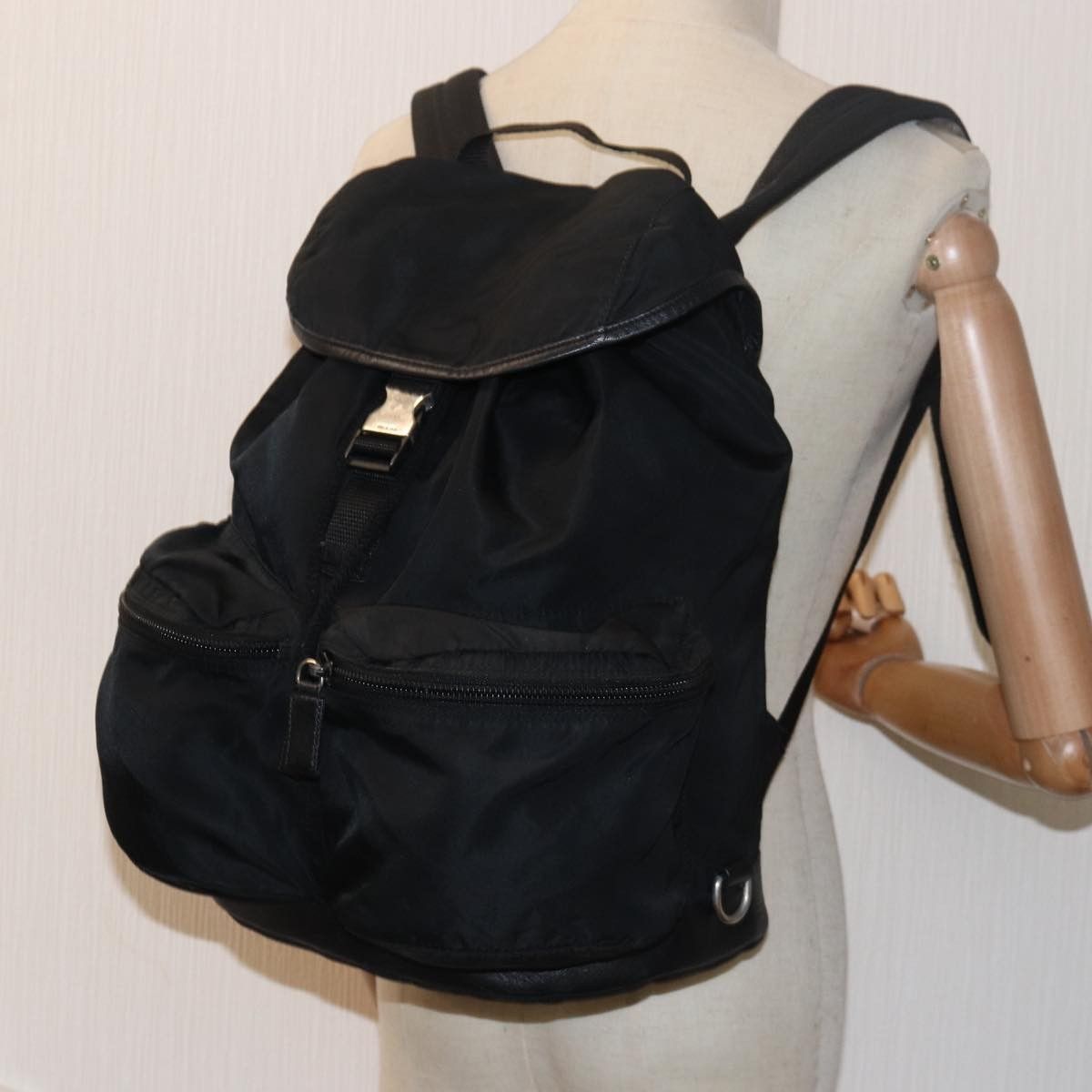 Prada Prada Double Front Pocket Backpack Tessuto Size ONE SIZE - 15 Thumbnail