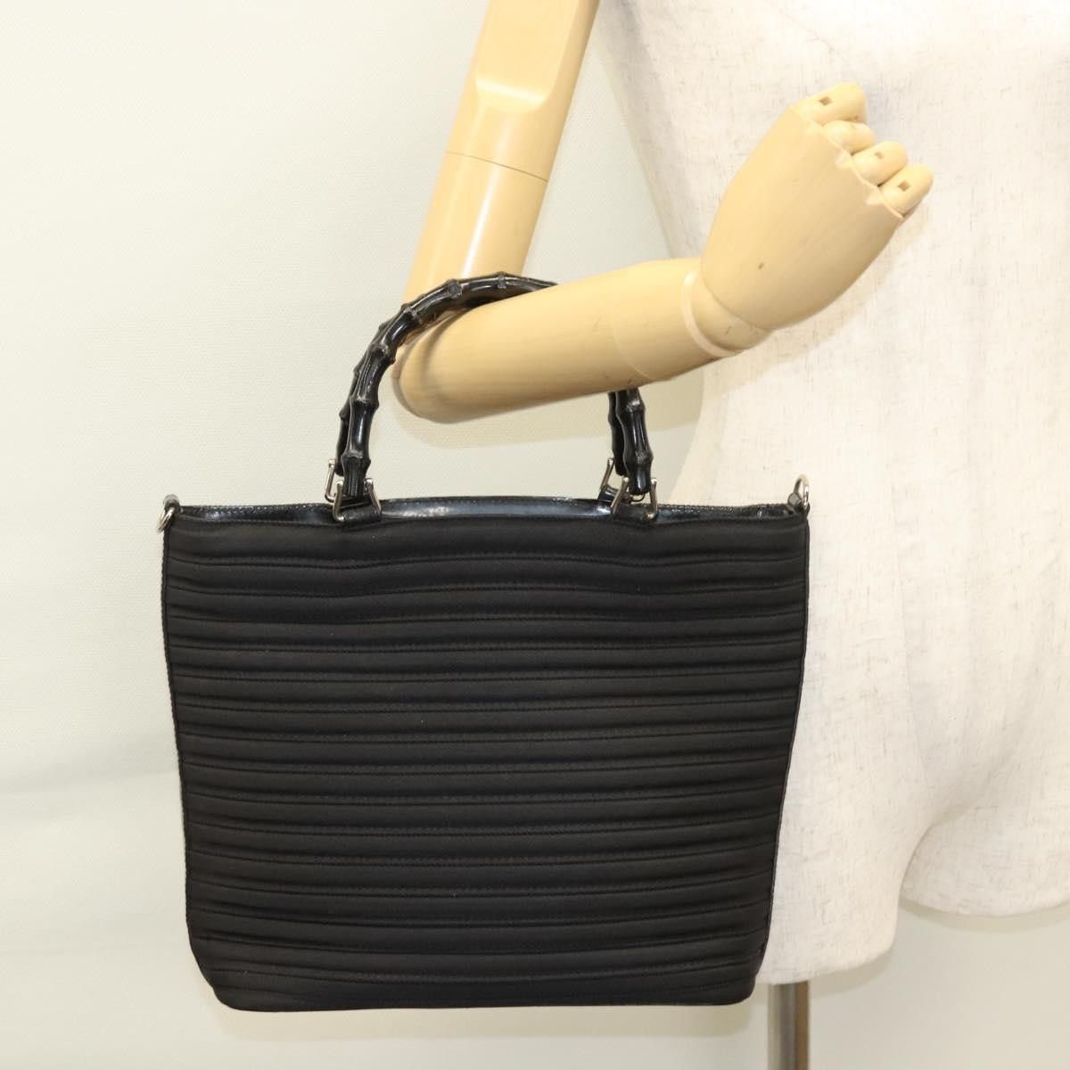 Gucci Gucci Vintage Bamboo Handle Tote Nylon Size ONE SIZE - 14 Thumbnail
