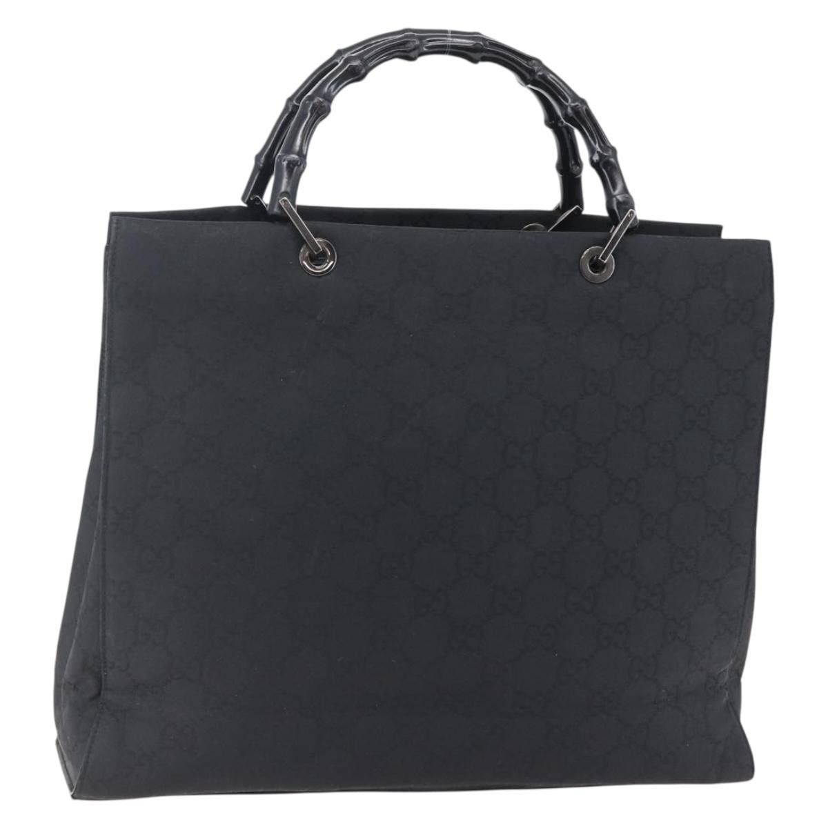 Gucci Gucci Vintage Bamboo Handle Tote GG Nylon Size ONE SIZE - 18 Thumbnail
