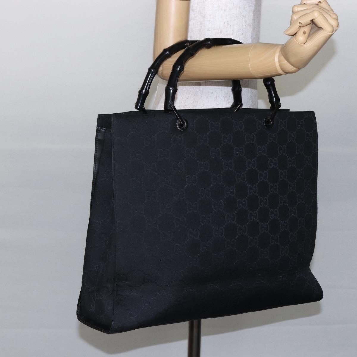 Gucci Gucci Vintage Bamboo Handle Tote GG Nylon Size ONE SIZE - 14 Thumbnail
