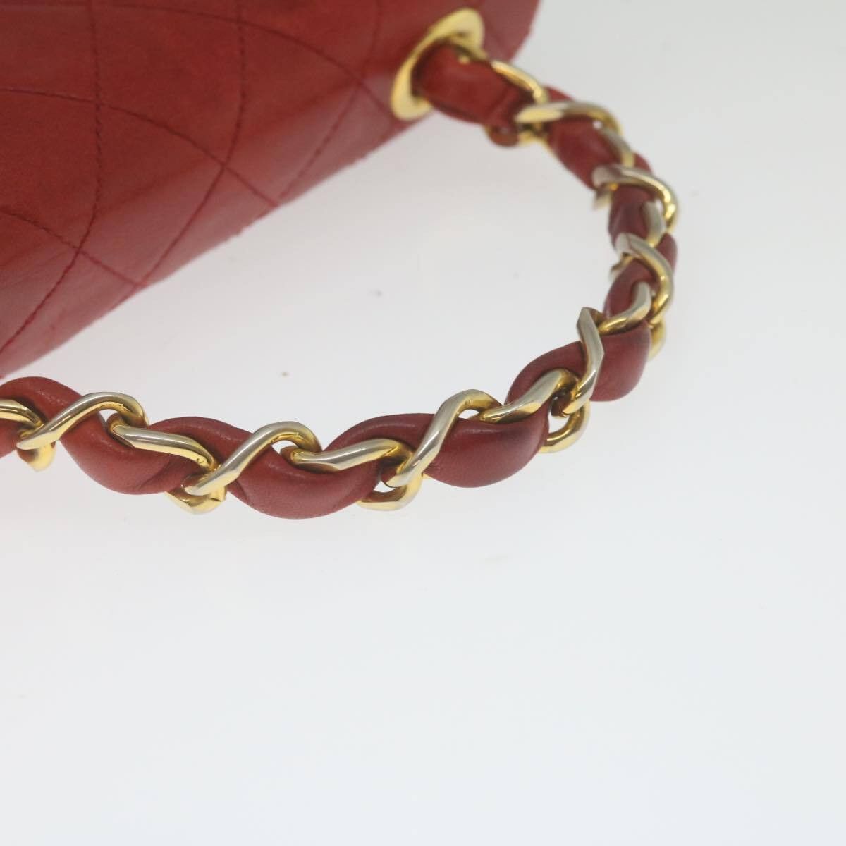 Chanel Chanel Vintage Square Chain Handle Flap Bag Quilted Lambskin Size ONE SIZE - 8 Thumbnail