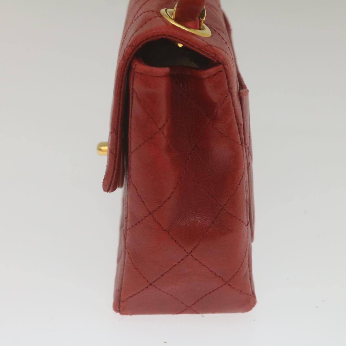 Chanel Chanel Vintage Square Chain Handle Flap Bag Quilted Lambskin Size ONE SIZE - 3 Thumbnail