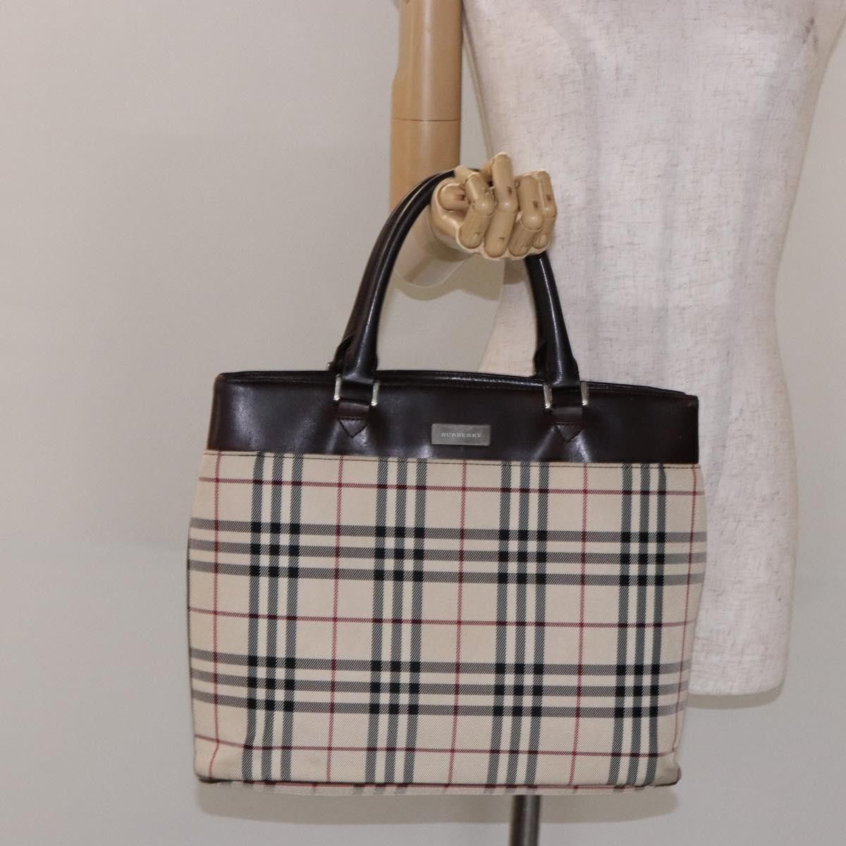 Burberry Burberry Nova Check Tote Canvas and Leather Size ONE SIZE - 11 Thumbnail
