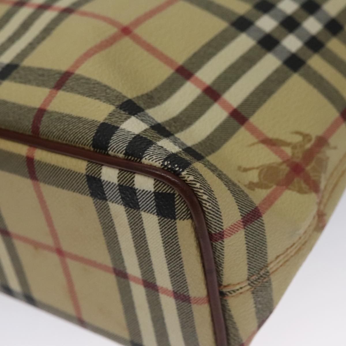 Burberry Burberry Top Handle Tote Haymarket Coated Canvas Size ONE SIZE - 10 Thumbnail