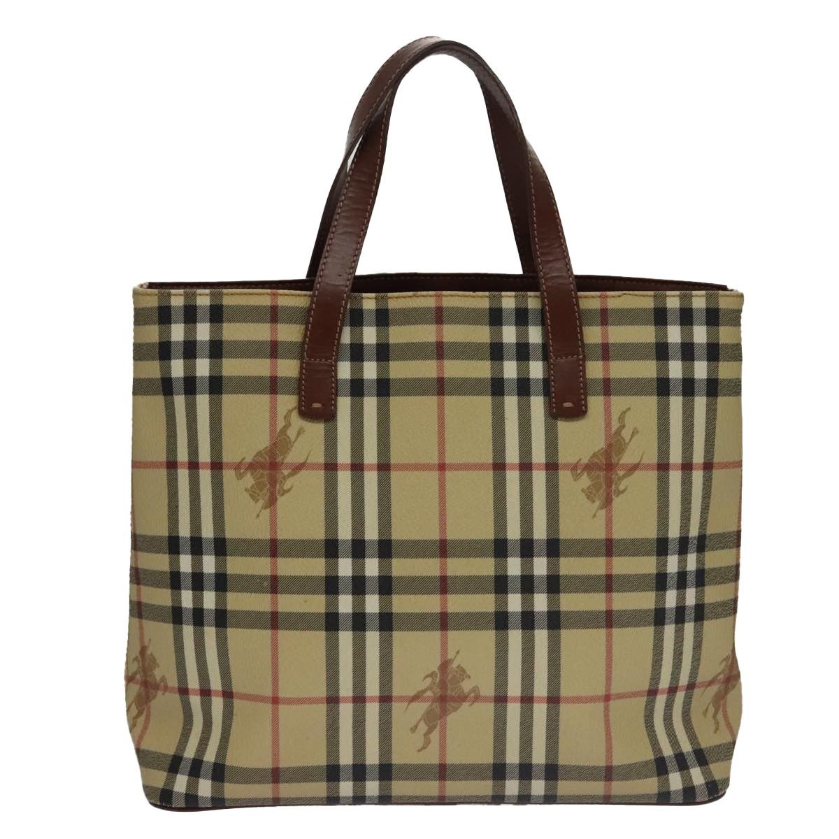 Burberry Burberry Top Handle Tote Haymarket Coated Canvas Size ONE SIZE - 2 Thumbnail