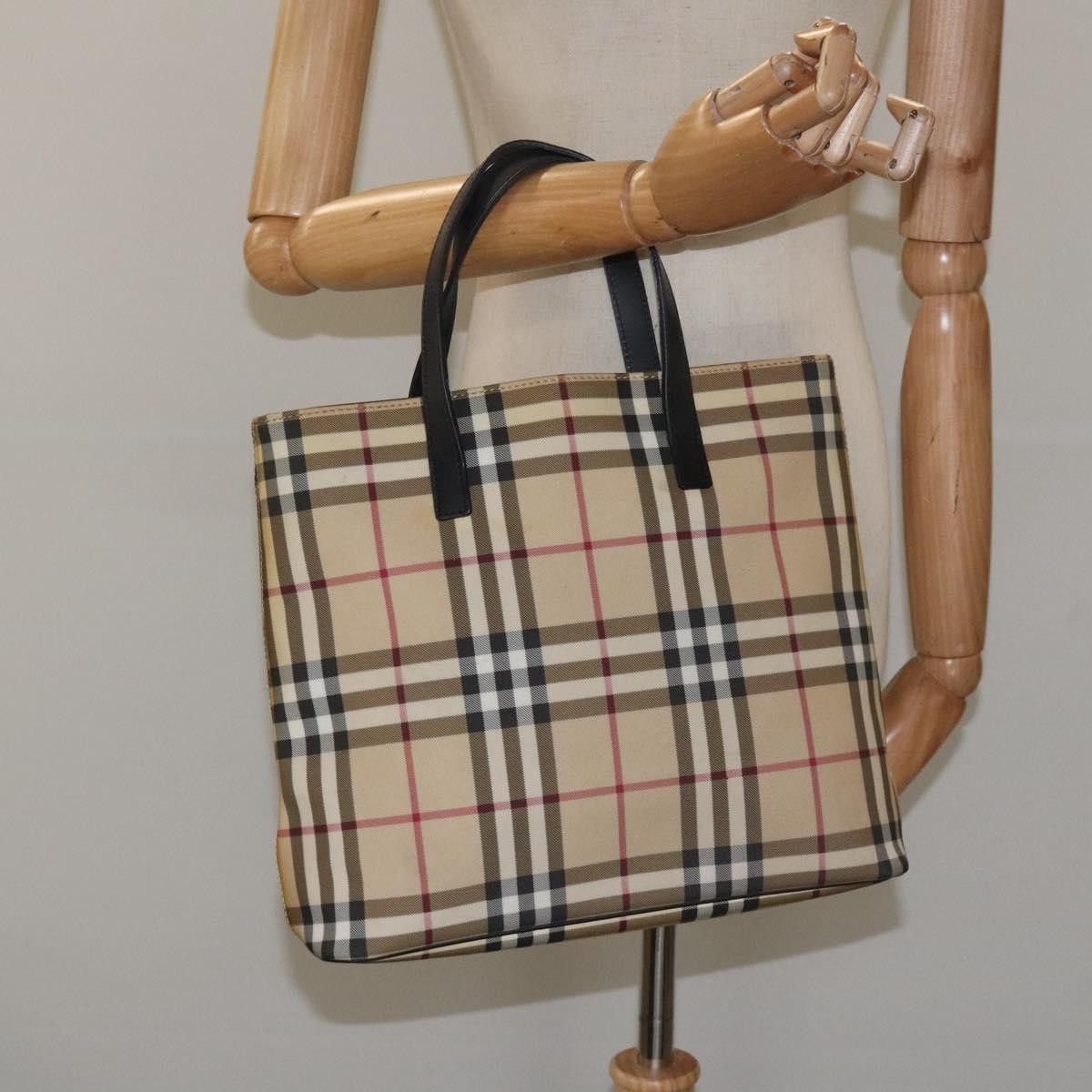 Burberry Burberry Top Handle Tote Nova Check Canvas Size ONE SIZE - 12 Thumbnail