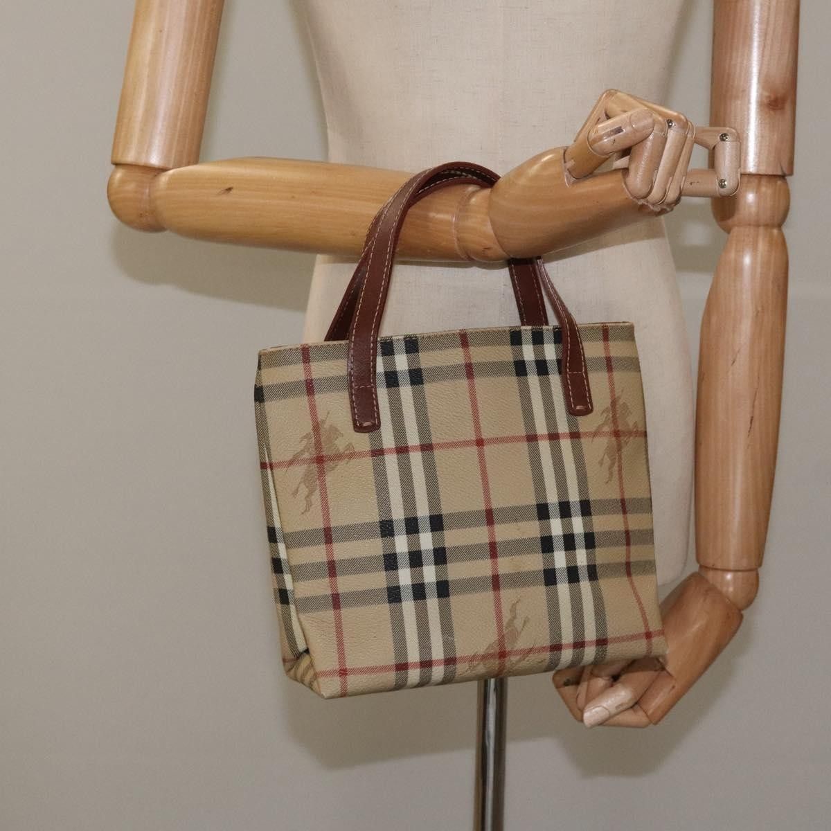 Burberry Burberry Top Handle Tote Haymarket Coated Canvas Size ONE SIZE - 12 Thumbnail
