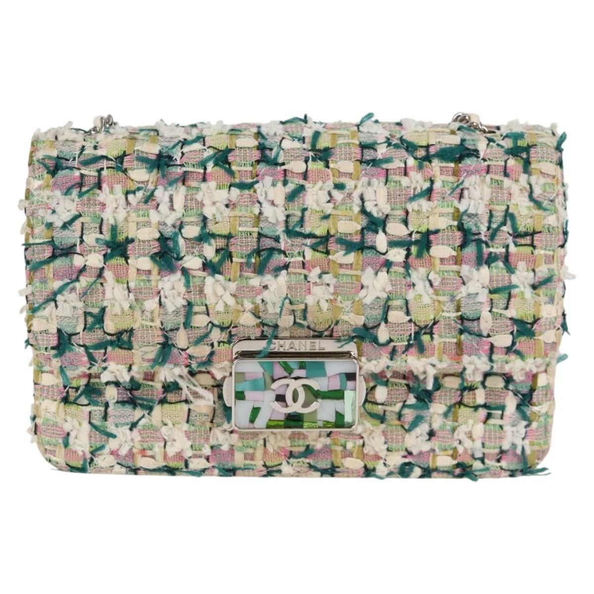 Chanel Chanel Beauty Lock Flap Bag Quilted Tweed Size ONE SIZE - 16 Thumbnail