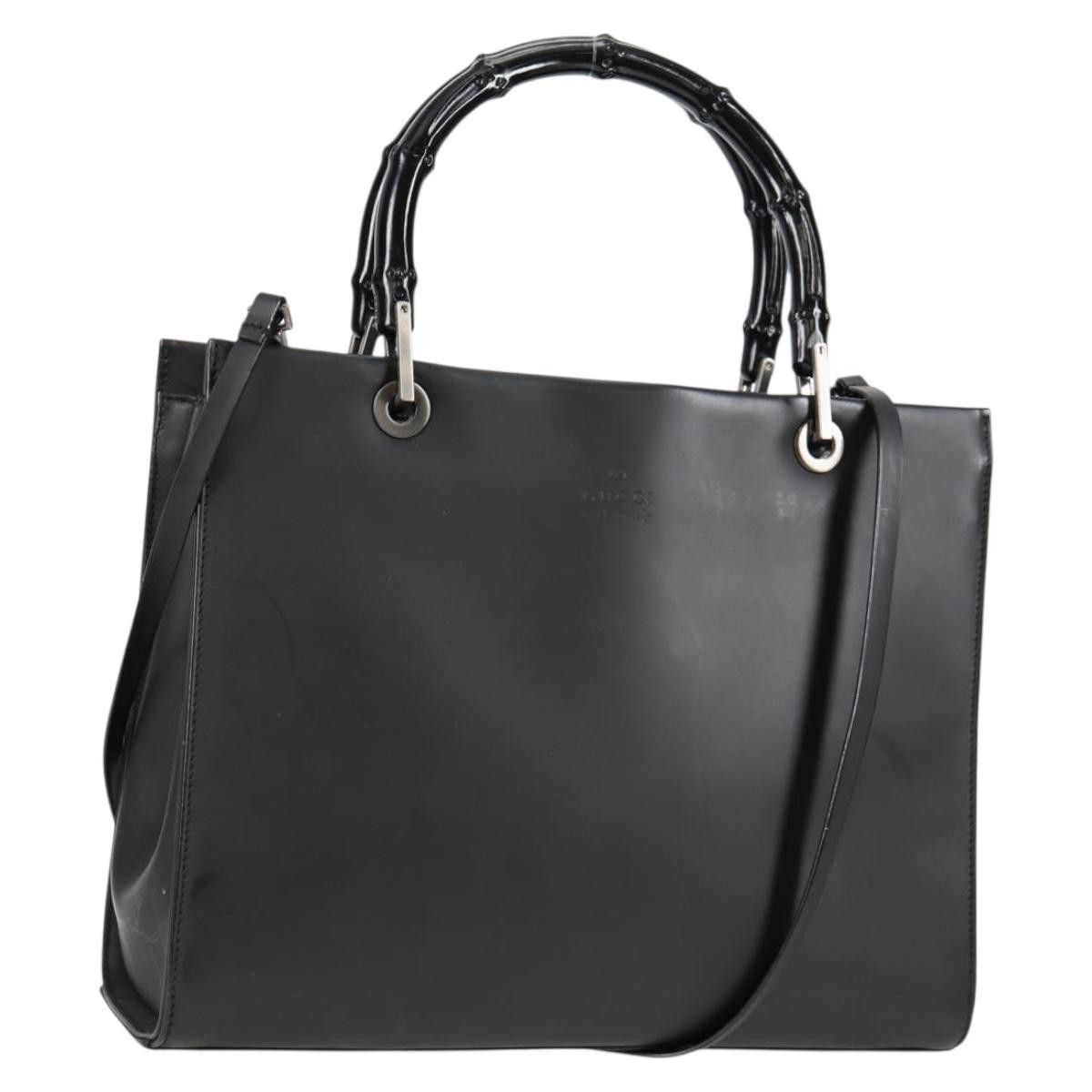 Gucci Gucci Bamboo Top Handle Convertible Tote Leather Size ONE SIZE - 19 Thumbnail