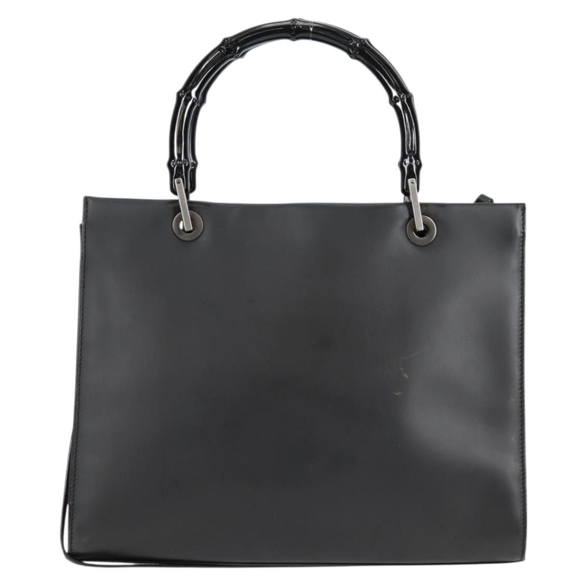 Gucci Gucci Bamboo Top Handle Convertible Tote Leather Size ONE SIZE - 2 Thumbnail
