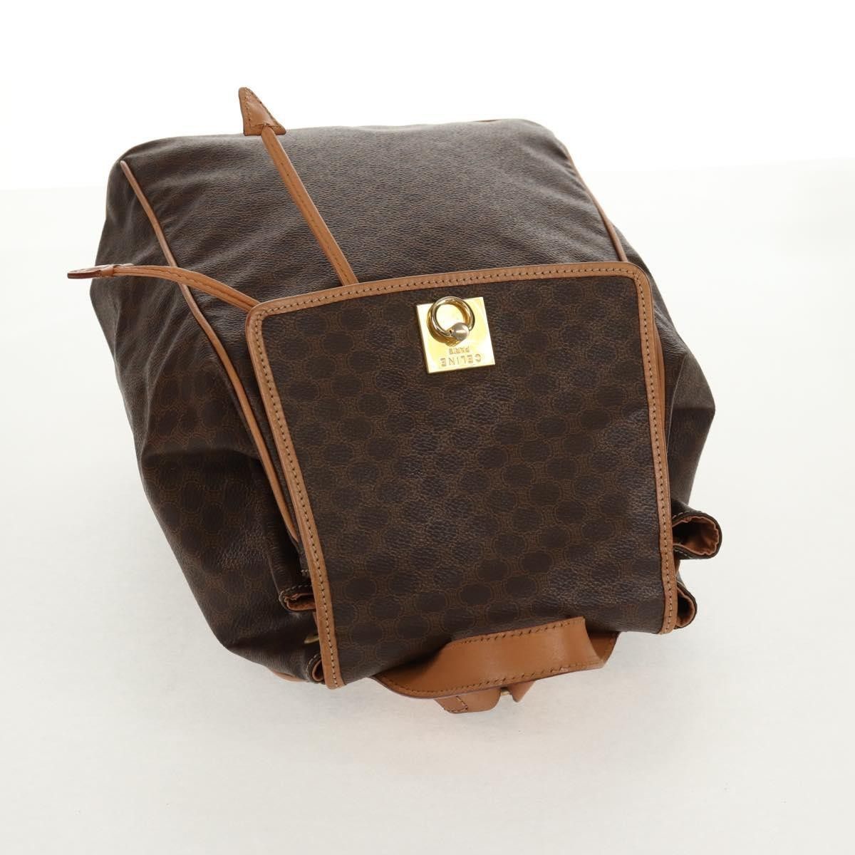 Celine Celine Vintage Drawstring Flap Backpack Macadam Coated Canvas Size ONE SIZE - 20 Thumbnail