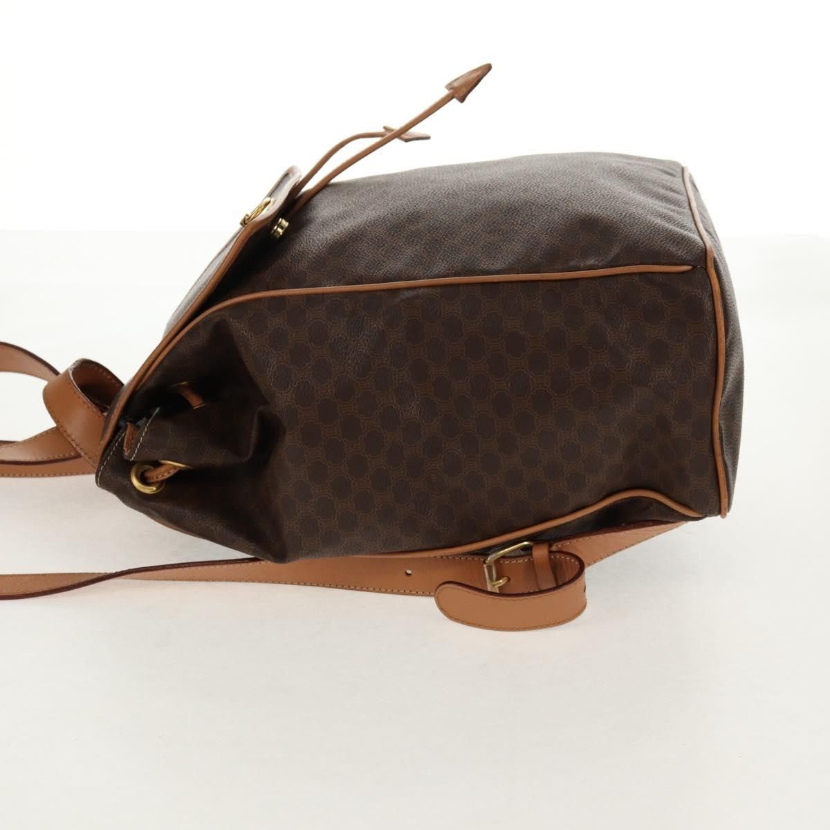 Celine Celine Vintage Drawstring Flap Backpack Macadam Coated Canvas Size ONE SIZE - 3 Thumbnail