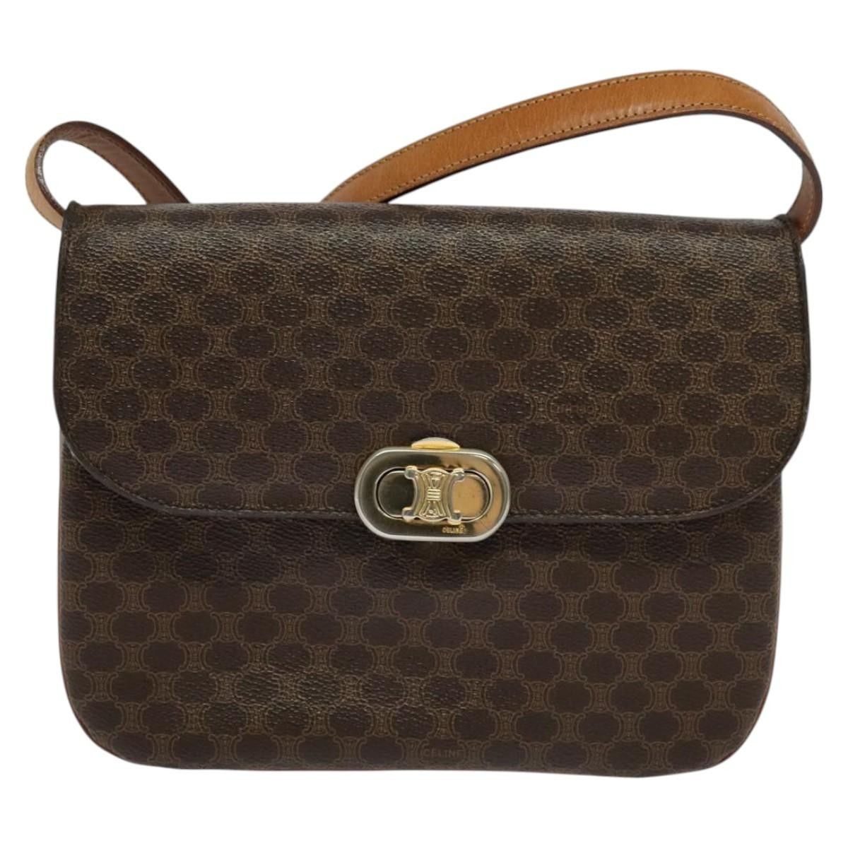 Celine Celine Vintage Macadam Shoulder Bag Canvas and Leather Size ONE SIZE - 20 Thumbnail
