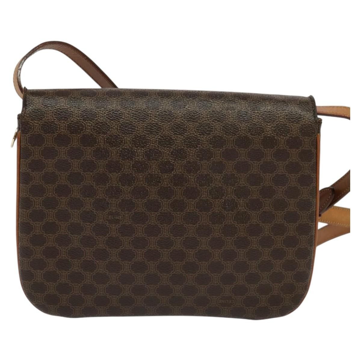 Celine Celine Vintage Macadam Shoulder Bag Canvas and Leather Size ONE SIZE - 2 Thumbnail