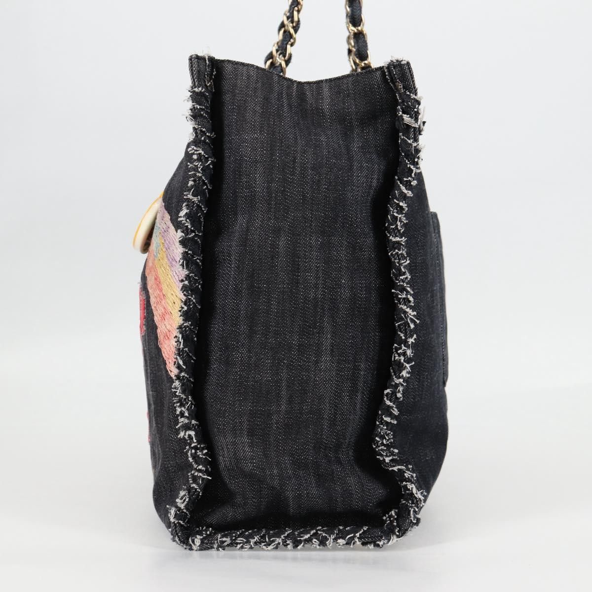 Chanel Chanel Night Flight Tote Embroidered Denim Size ONE SIZE - 3 Thumbnail