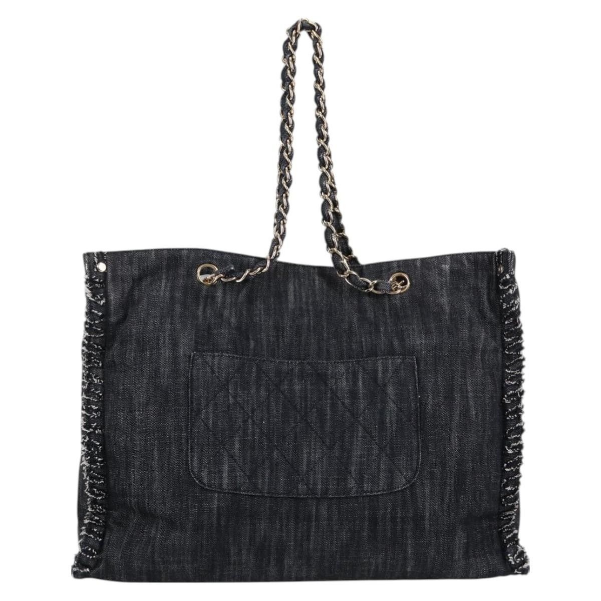 Chanel Chanel Night Flight Tote Embroidered Denim Size ONE SIZE - 2 Thumbnail