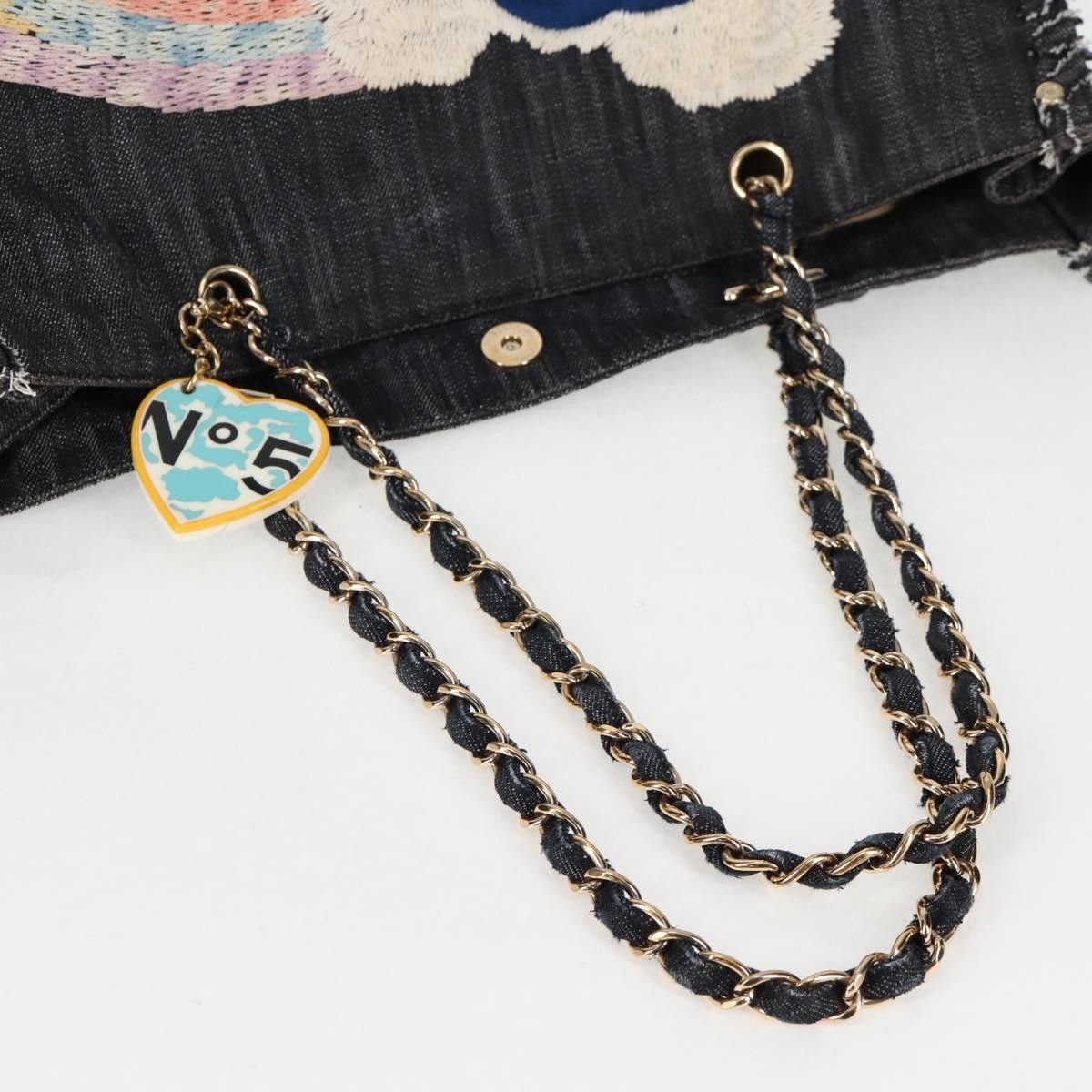 Chanel Chanel Night Flight Tote Embroidered Denim Size ONE SIZE - 8 Thumbnail
