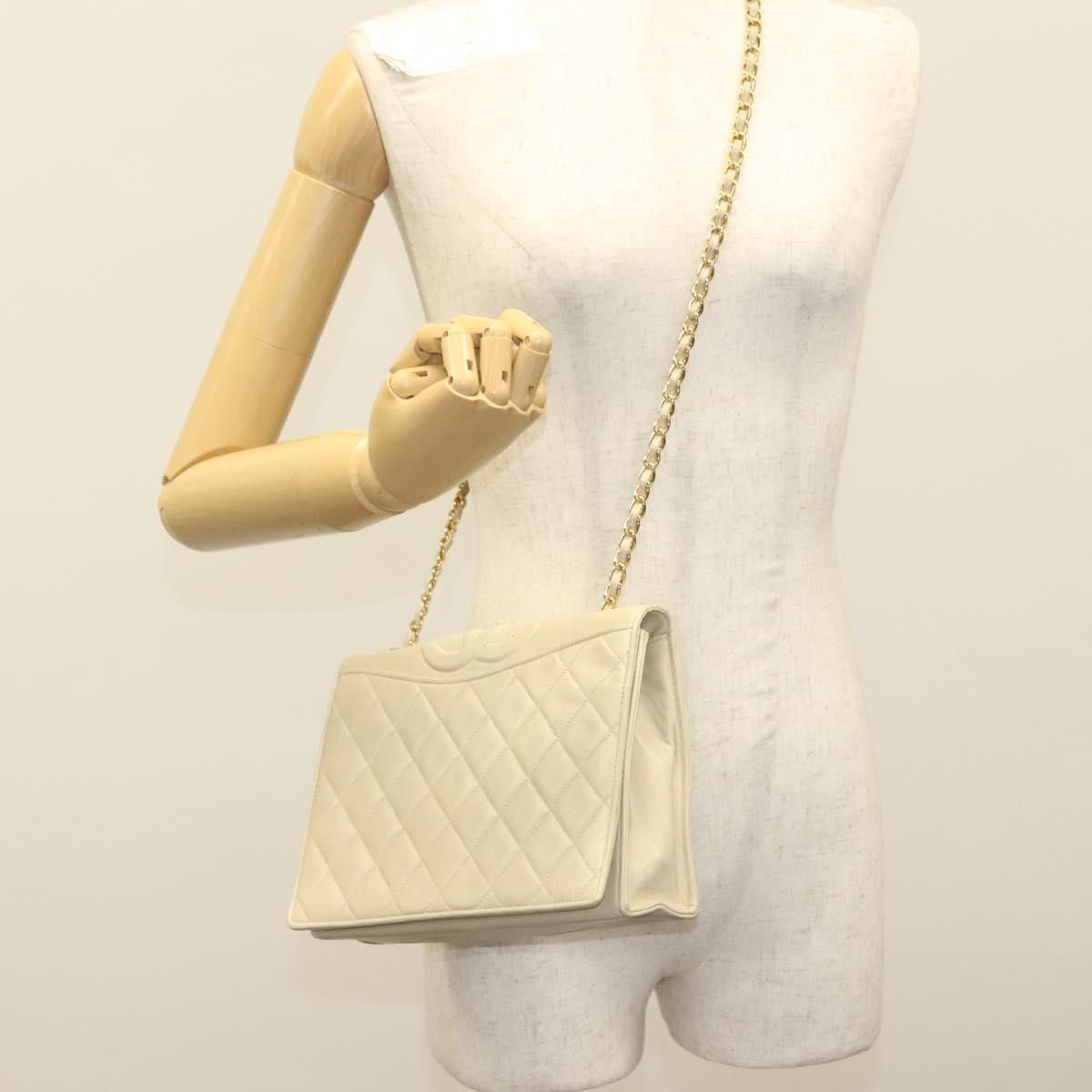 Chanel Chanel Vintage CC Full Flap Bag Quilted Lambskin Size ONE SIZE - 15 Thumbnail