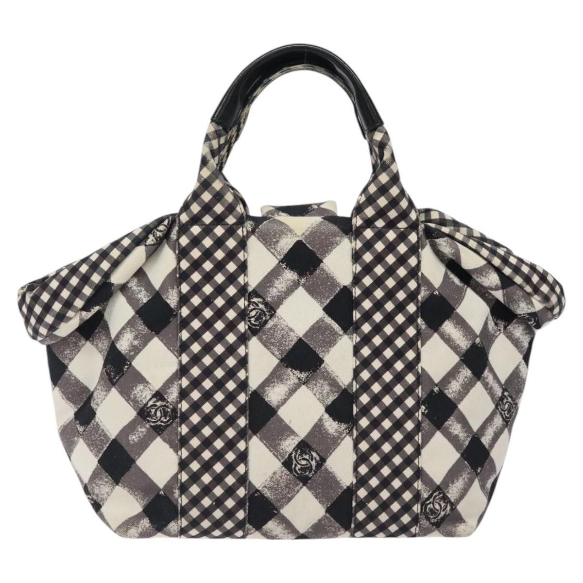 Chanel Chanel Top Handle Satchel Gingham Print Canvas Size ONE SIZE - 2 Thumbnail
