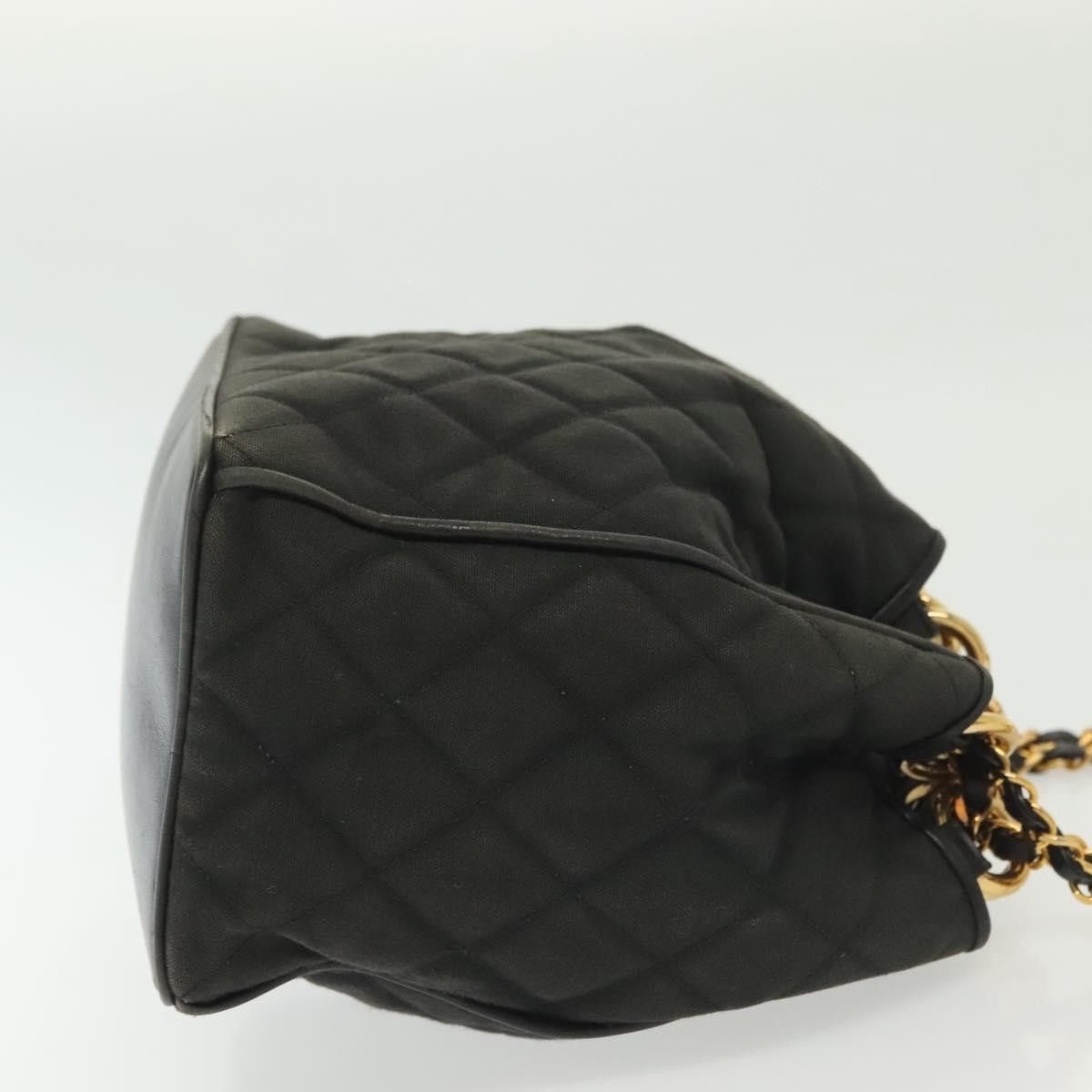 Chanel Chanel Vintage Drawstring Chain Bucket Bag Quilted Canvas Size ONE SIZE - 3 Thumbnail