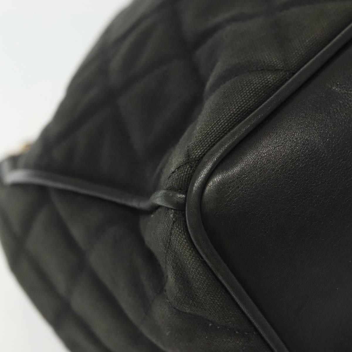 Chanel Chanel Vintage Drawstring Chain Bucket Bag Quilted Canvas Size ONE SIZE - 11 Thumbnail